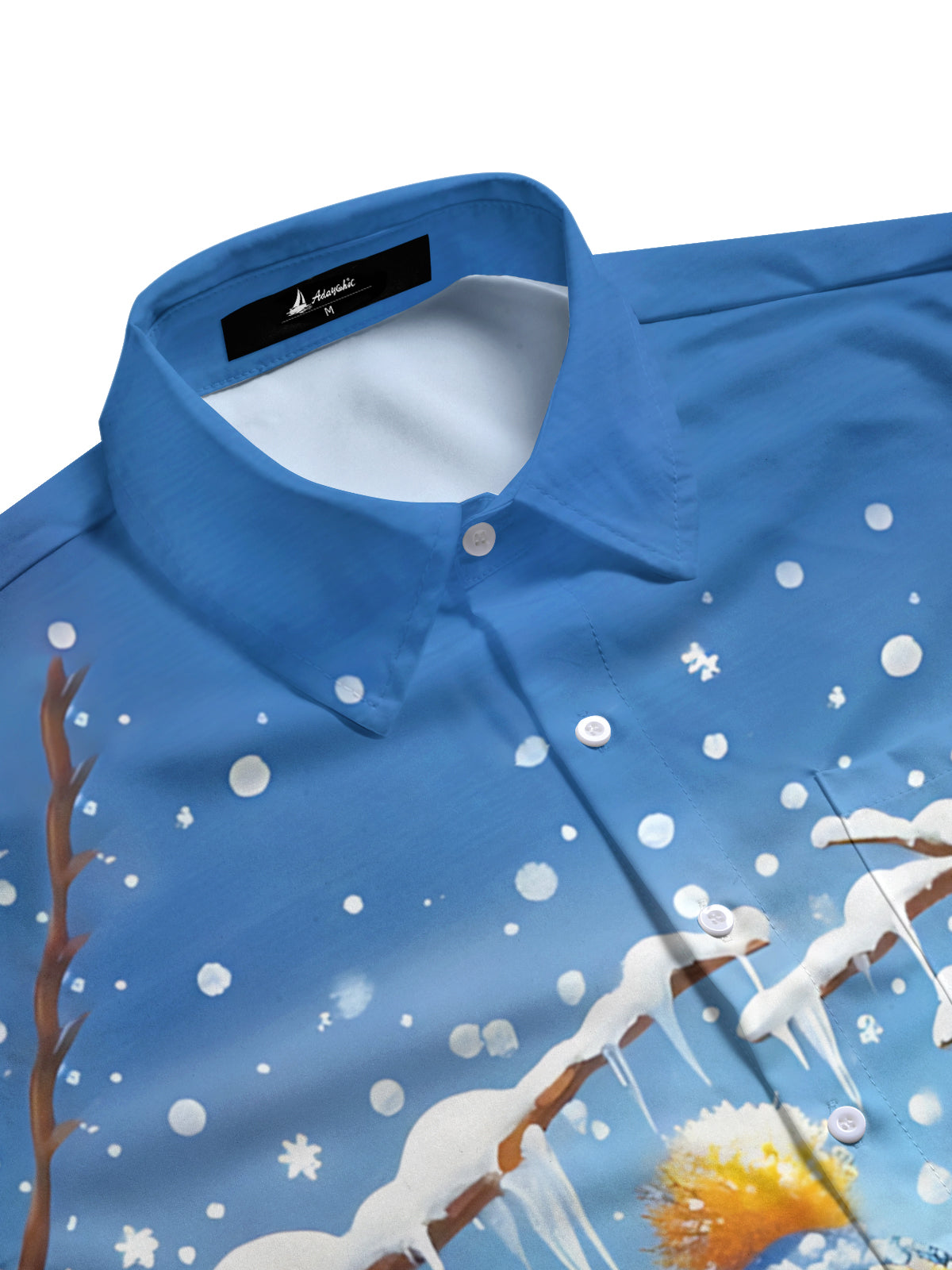 Owl Print Men's Pocket Short Sleeve Shirts