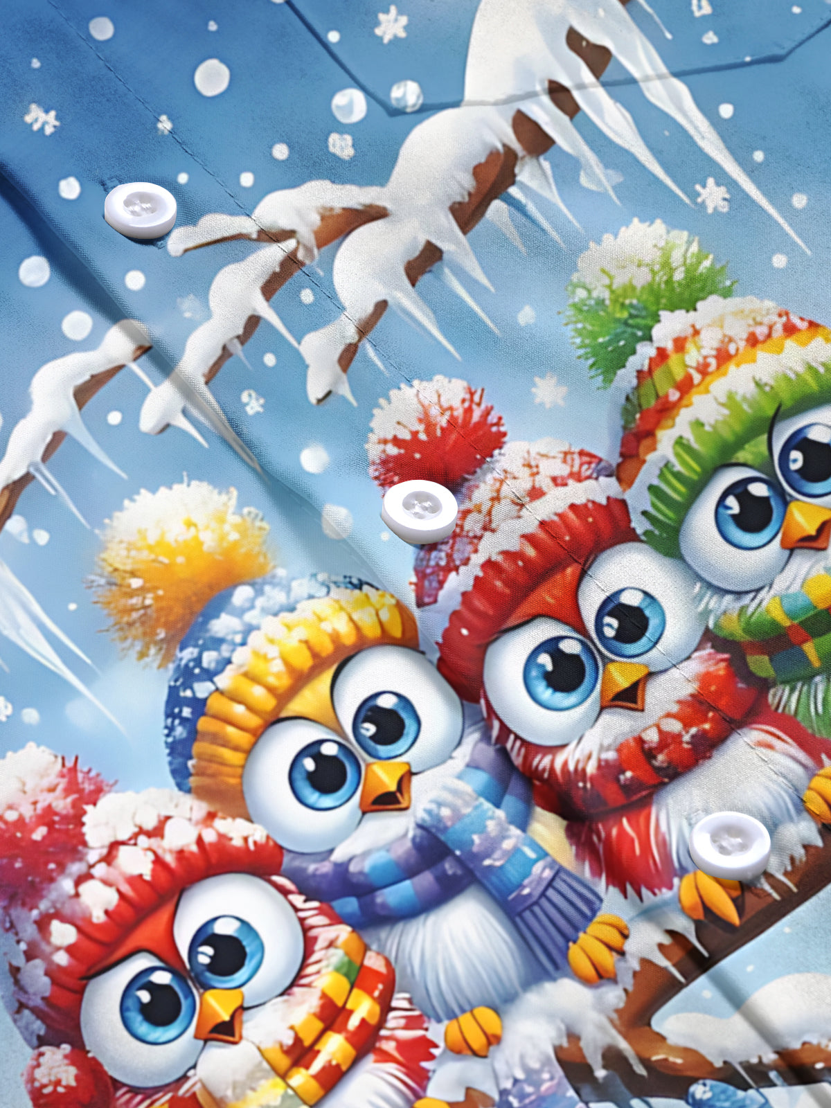 Owl Print Men's Pocket Short Sleeve Shirts