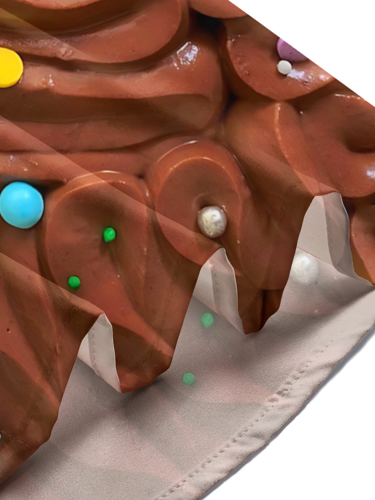 Chocolate Cream Print Men's Pocket Long Sleeve Shirts