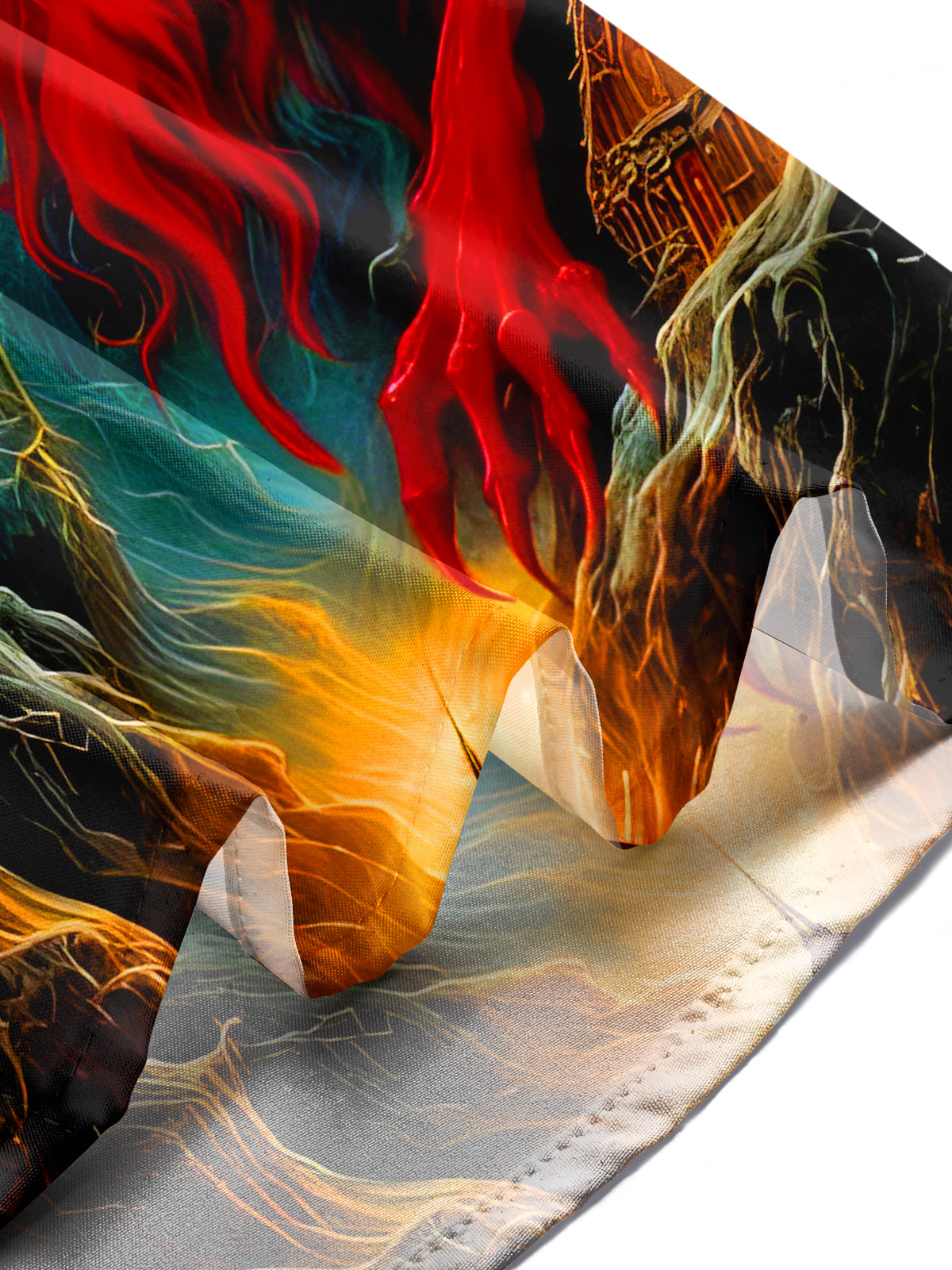 Funny Dark Red Monster Halloween Men's Pocket Short Sleeve Shirts