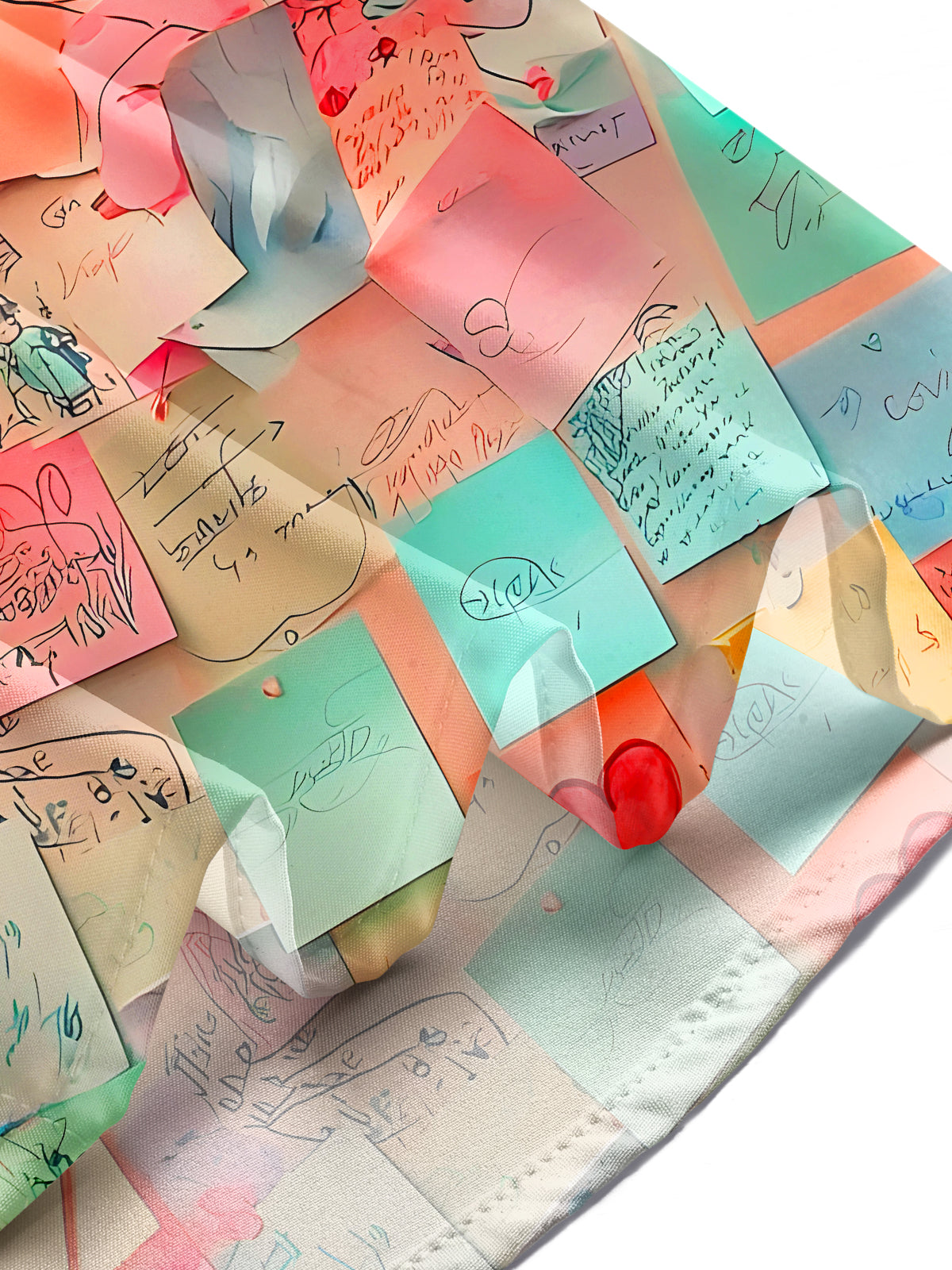 Funny Colorful Sticky Notes Men's Pocket Long Sleeve Shirts