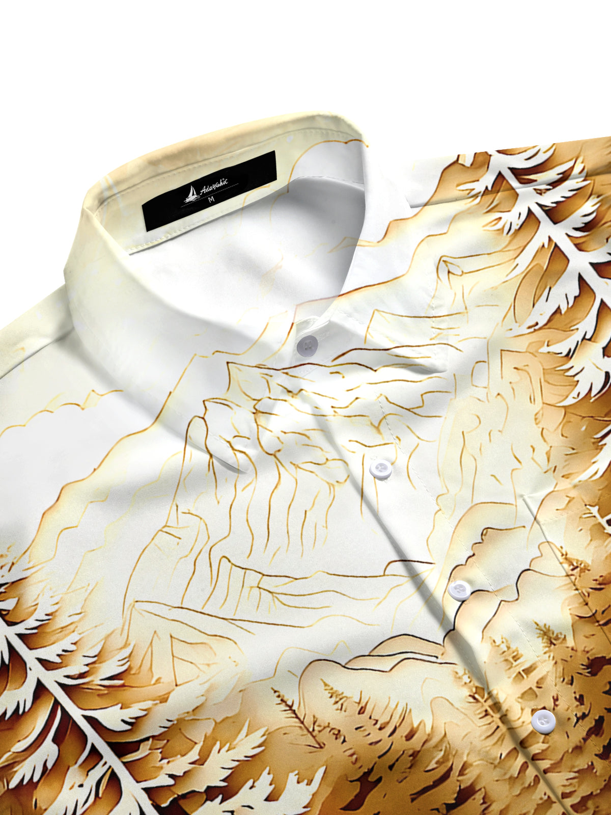 Relief Forest Deer Men's Pocket Short Sleeve Shirts