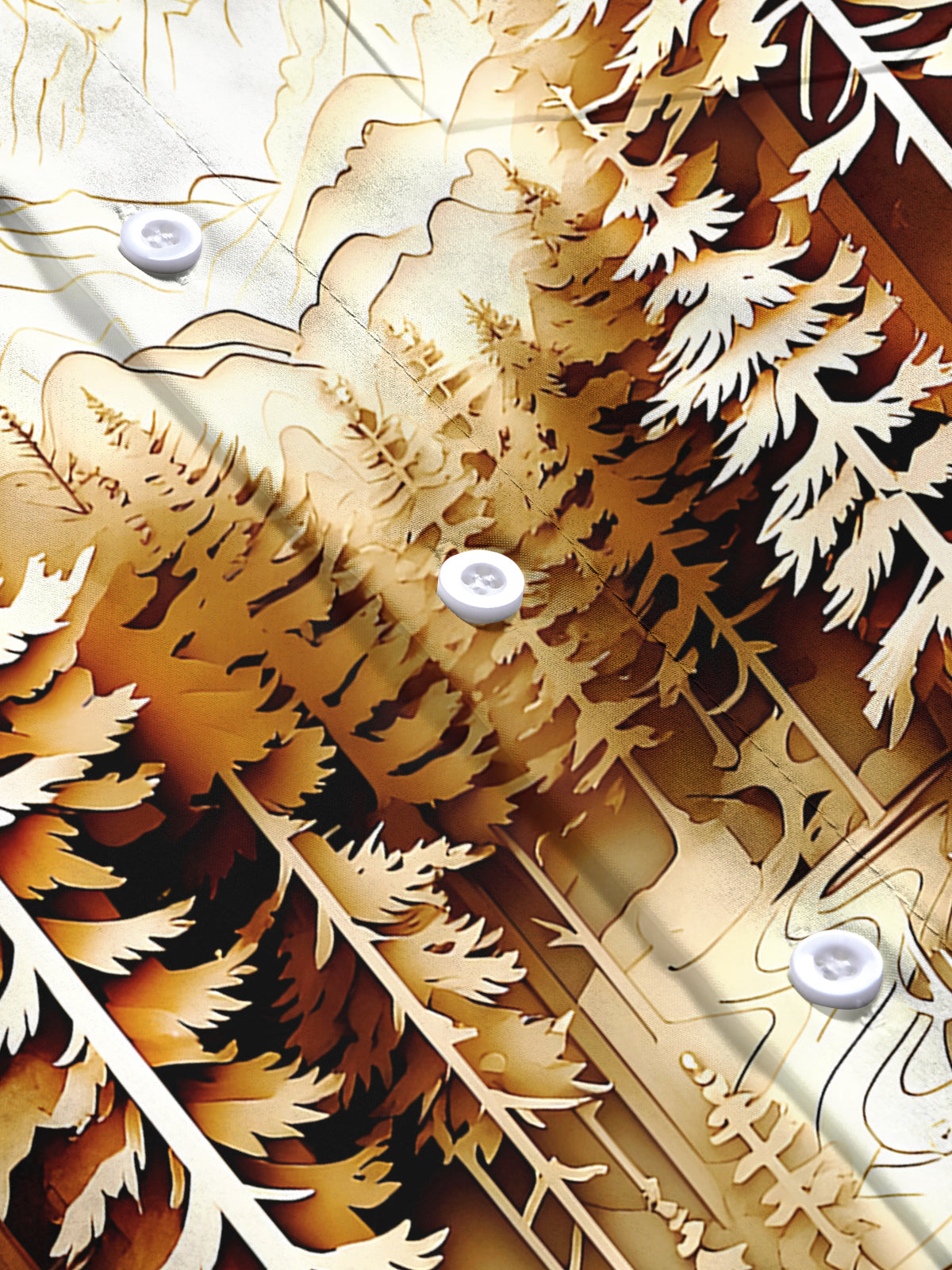 Relief Forest Deer Men's Pocket Short Sleeve Shirts