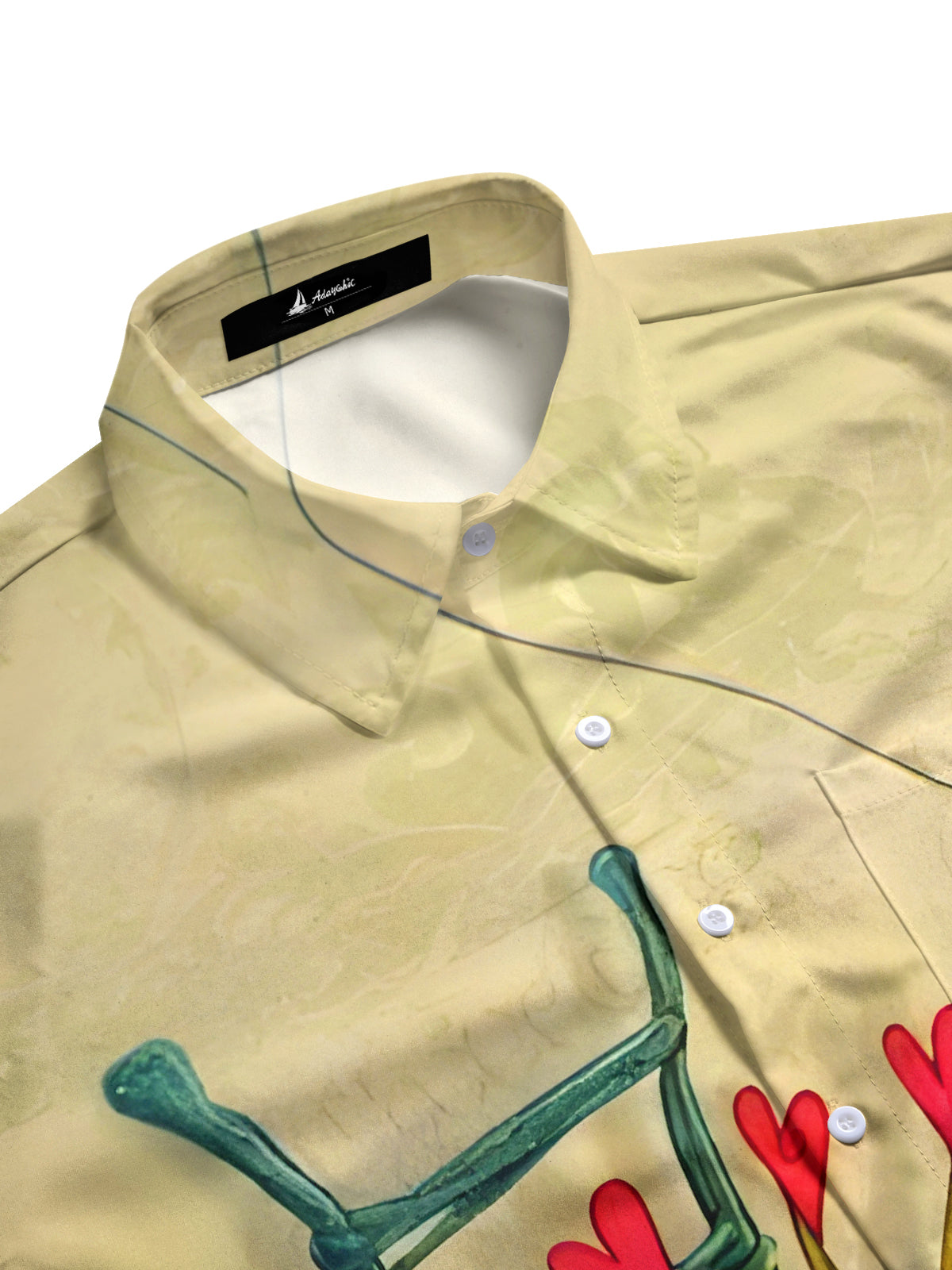 Funny Frog Love Men's Pocket Short Sleeve Shirts