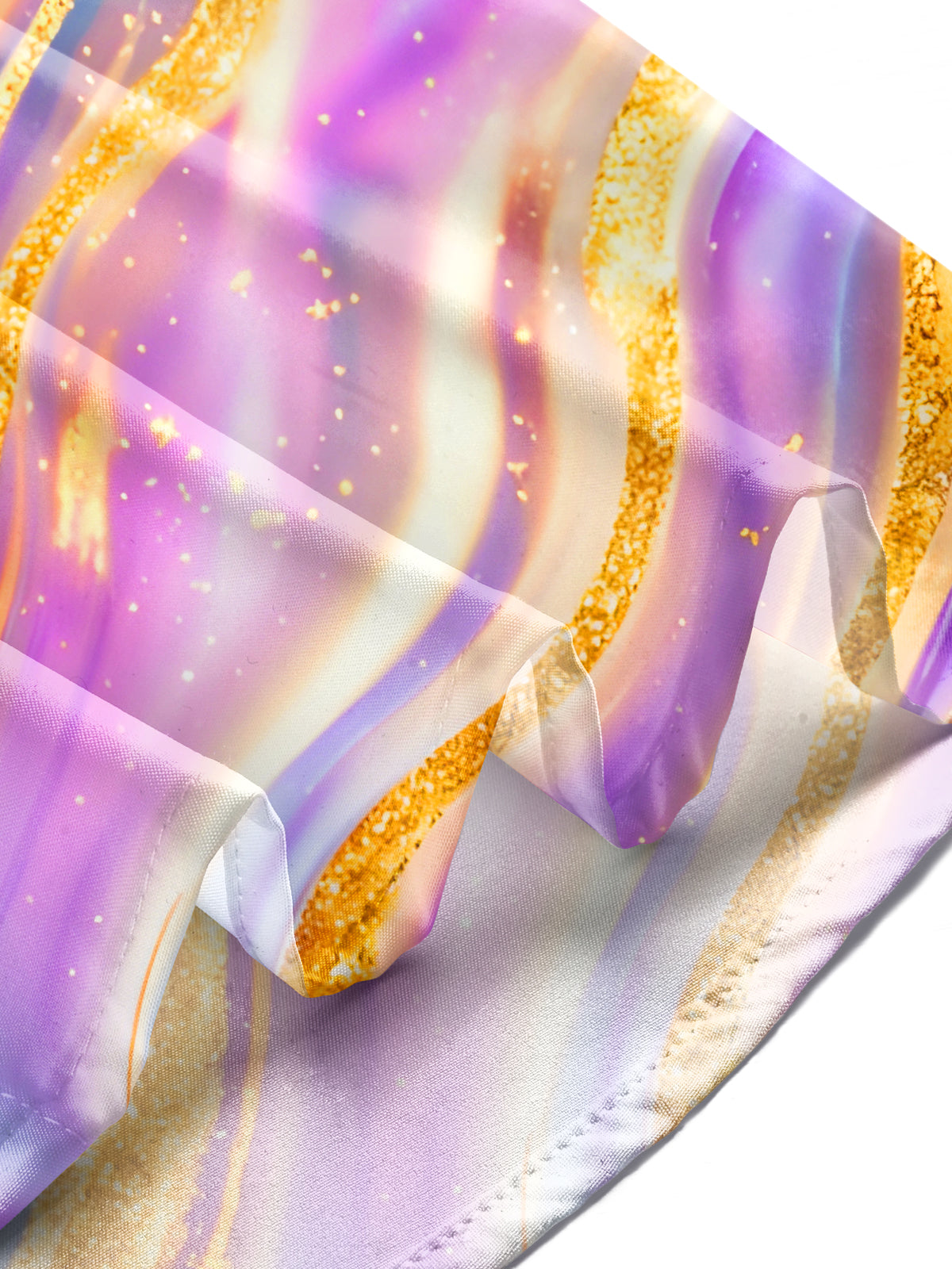 Molten Gold Fluid Art Men's Pocket Long Sleeve Shirts