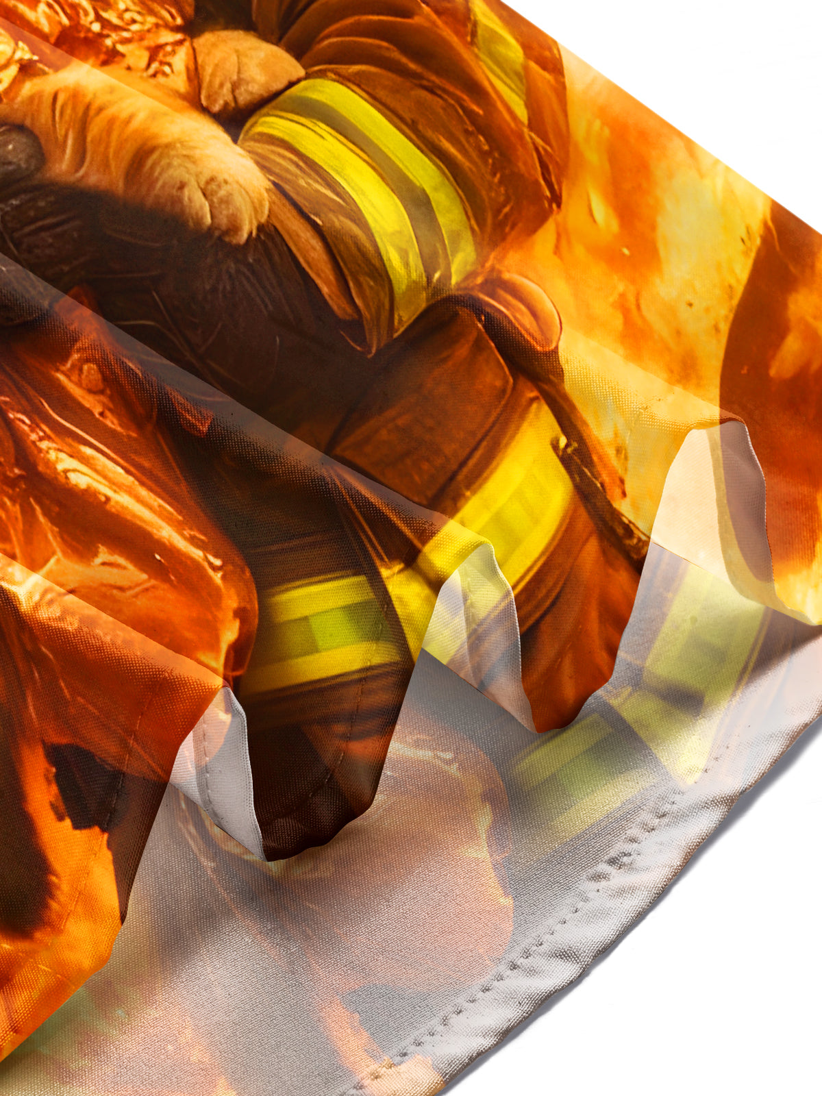 Funny Firefighter Cat Men's Pocket Long Sleeve Shirts