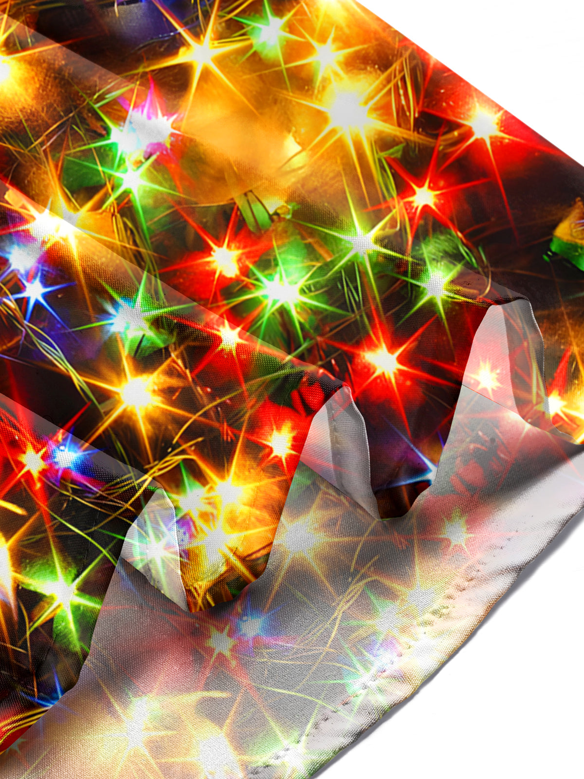 Christmas Gold Neon Print Men's Pocket Long Sleeve Shirts