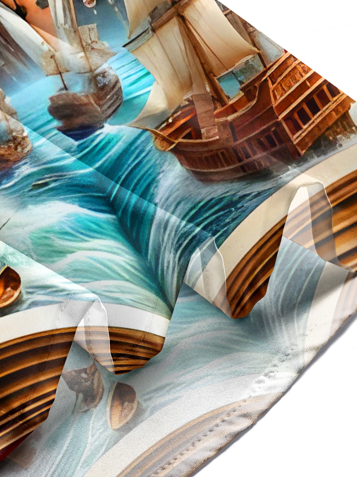 Pirate Parrot Ship Men's Pocket Long Sleeve Shirts