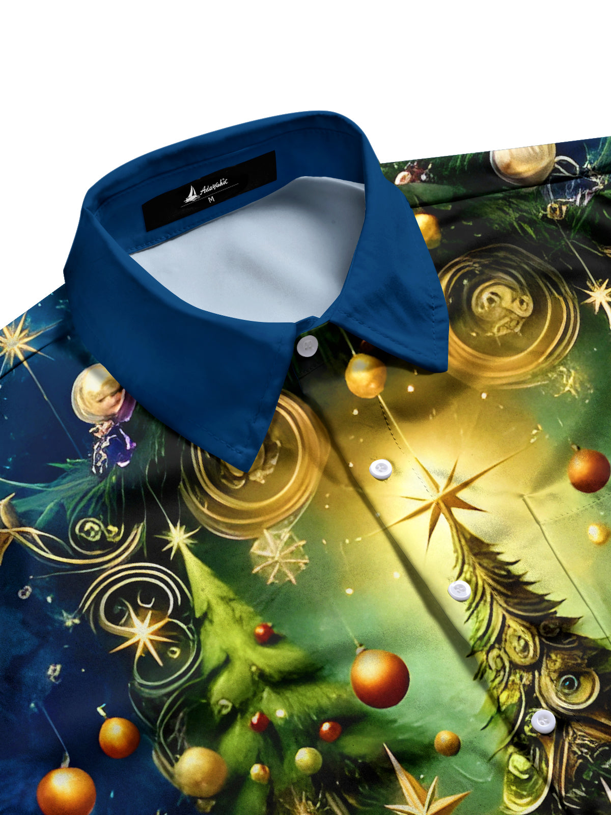 Christmas Tree Xmas Men's Pocket Long Sleeve Shirts