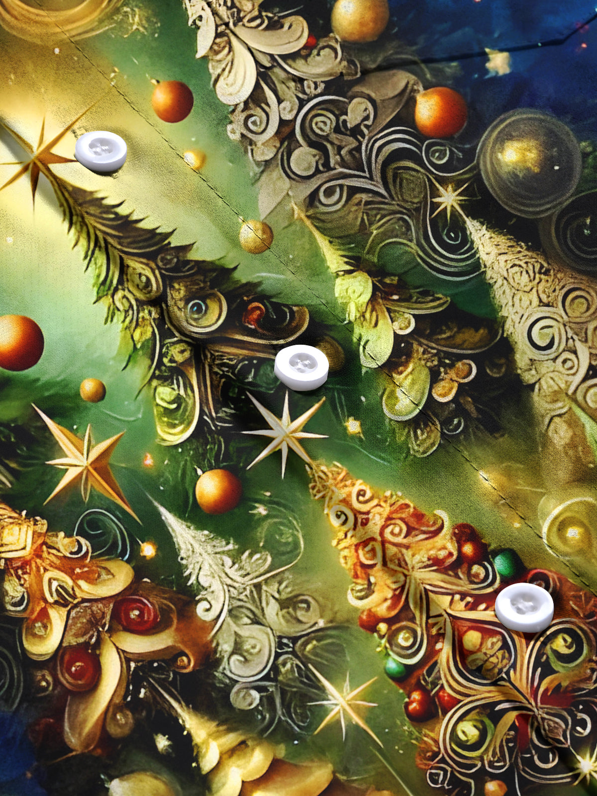 Christmas Tree Xmas Men's Pocket Long Sleeve Shirts