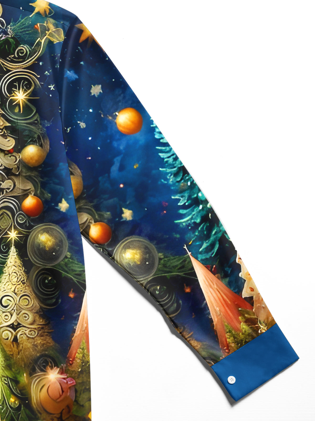 Christmas Tree Xmas Men's Pocket Long Sleeve Shirts