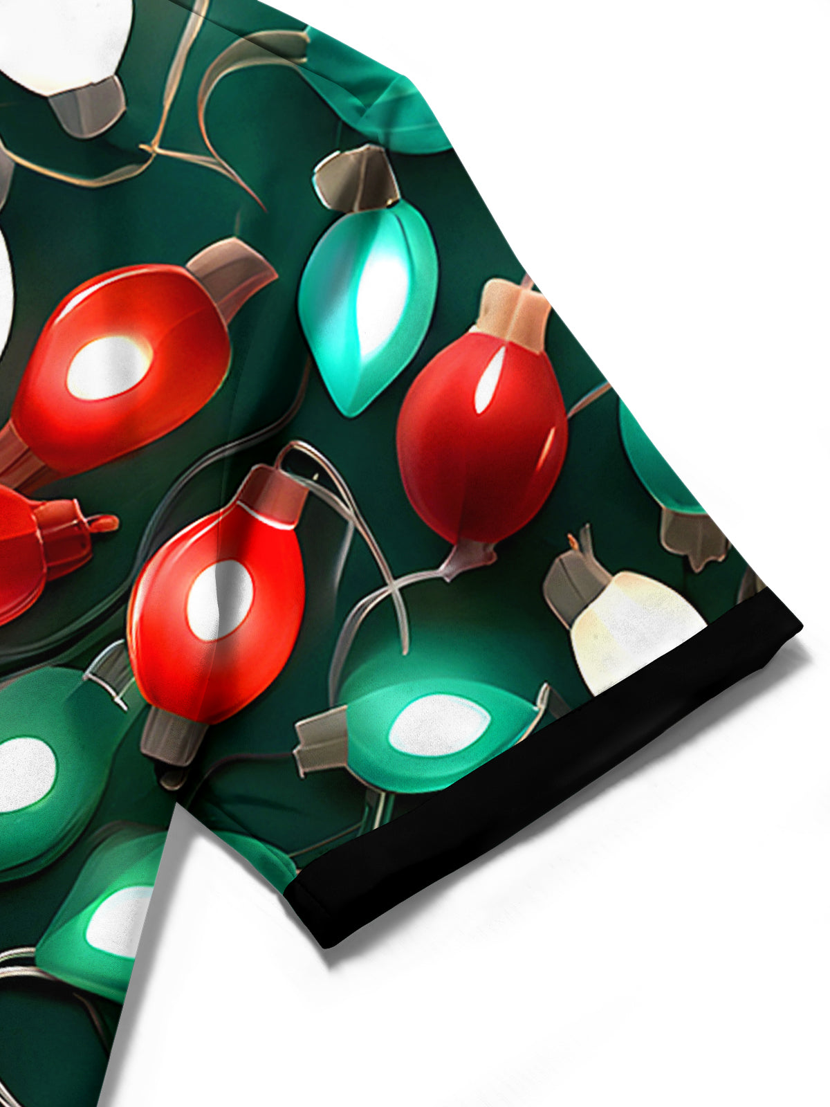 Christmas Light String Men's Pocket Short Sleeve Shirts