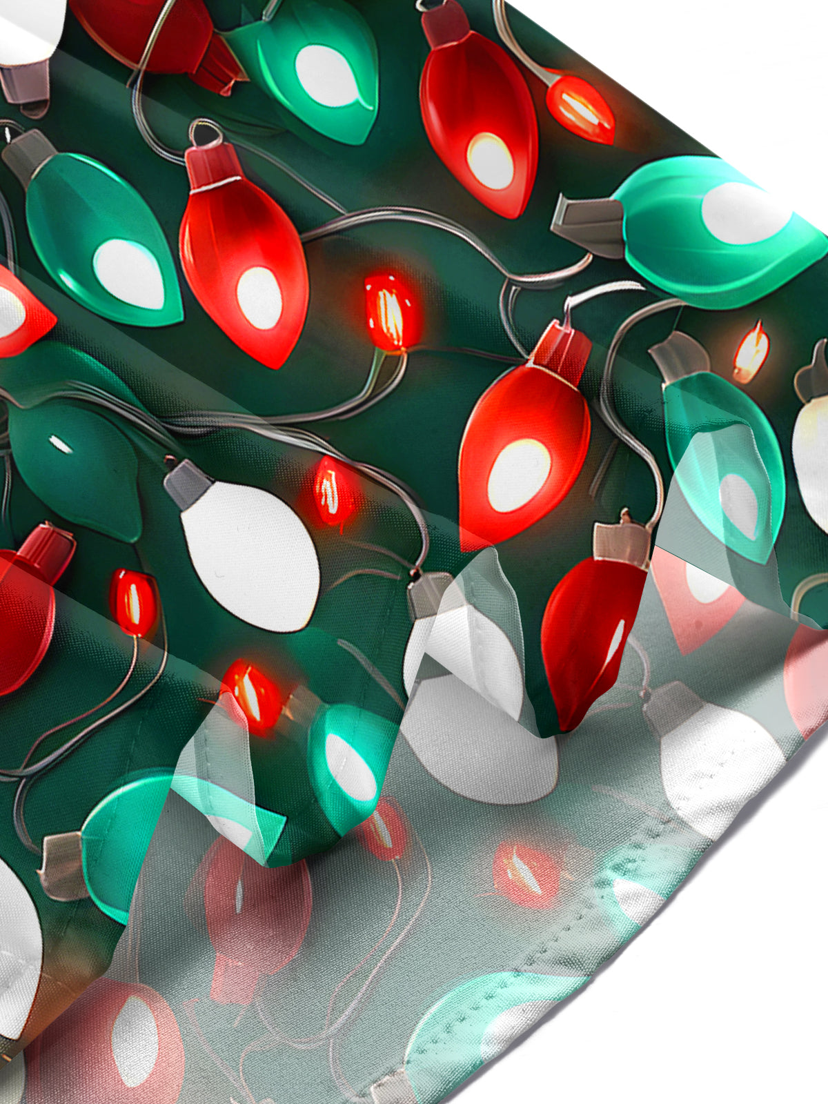 Christmas Light String Men's Pocket Short Sleeve Shirts