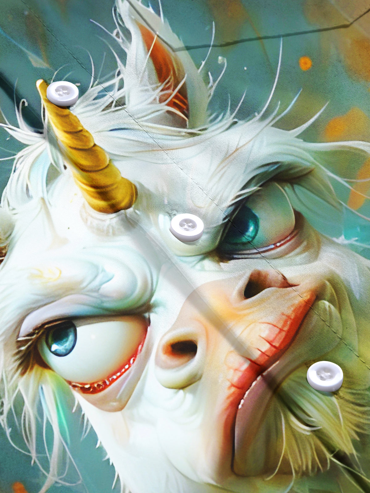 Funny Unicorn Men's Pocket Short Sleeve Shirts