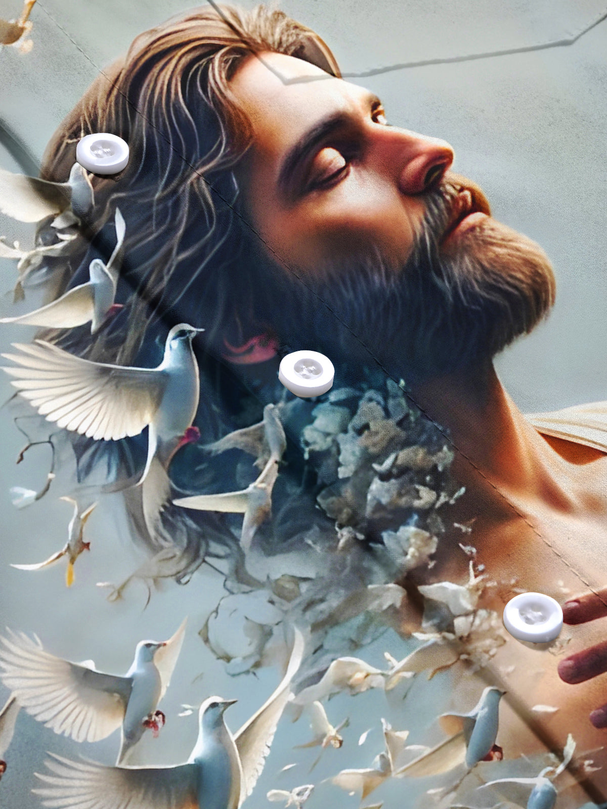 Jesus Religion Peace Dove Men's Pocket Short Sleeve Shirts