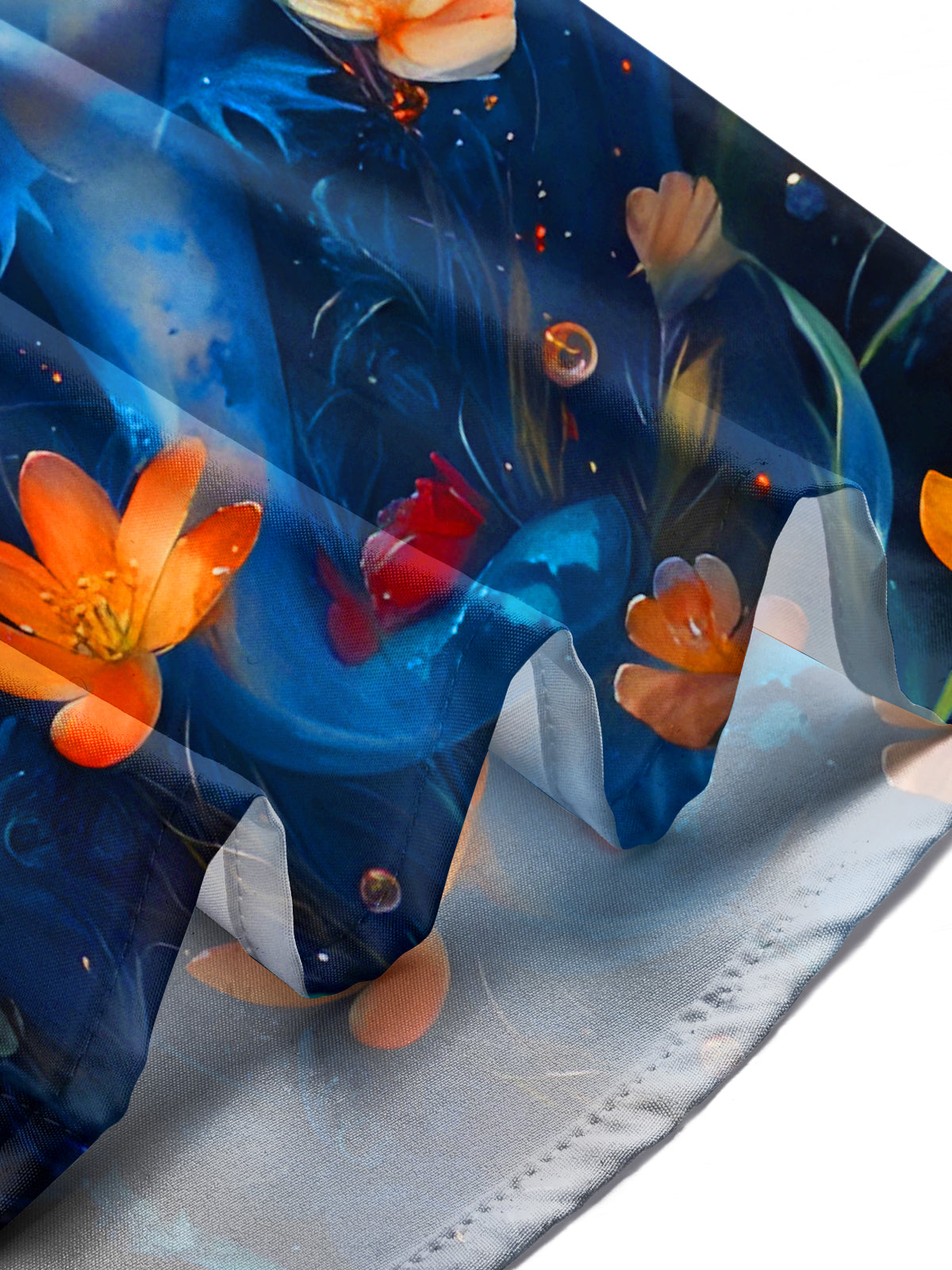 Funny Salamanders Marine Life Floral Men's Pocket Short Sleeve Shirts