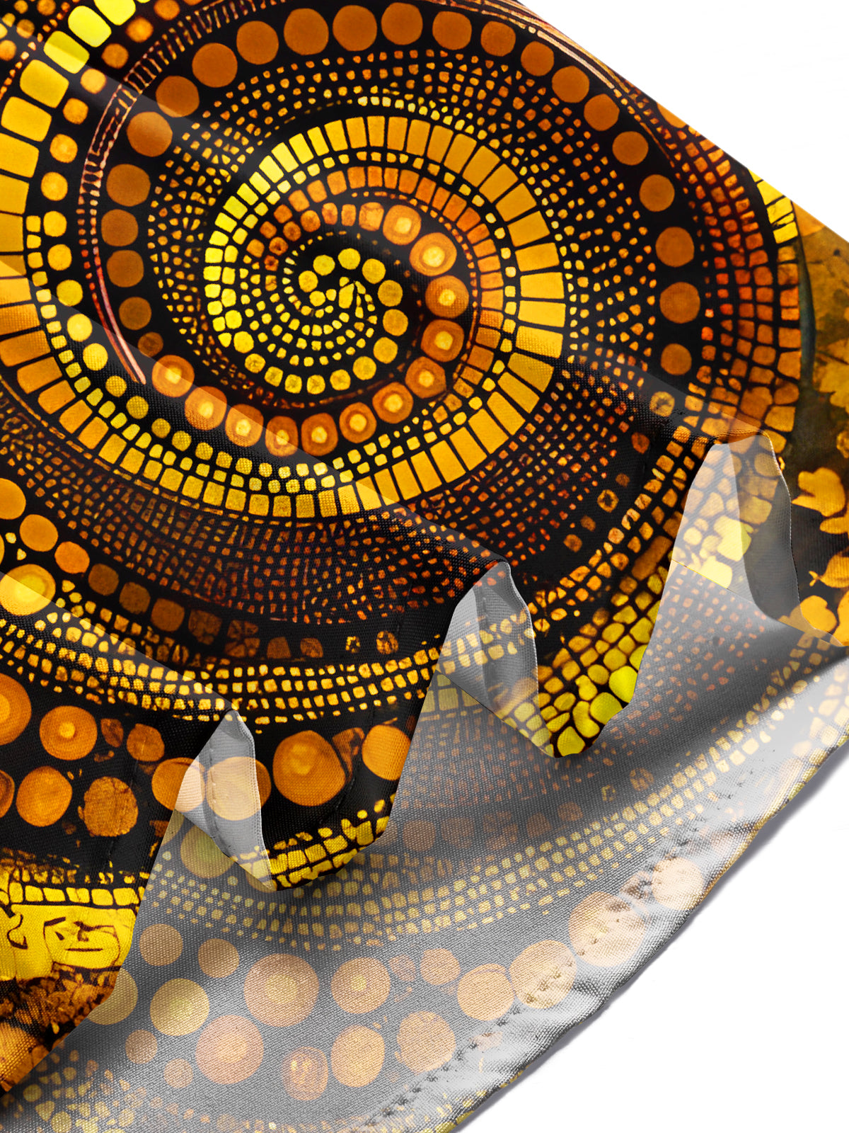 Art Golden Autumn Tree Sunset Swirl Men's Pocket Long Sleeve Shirts