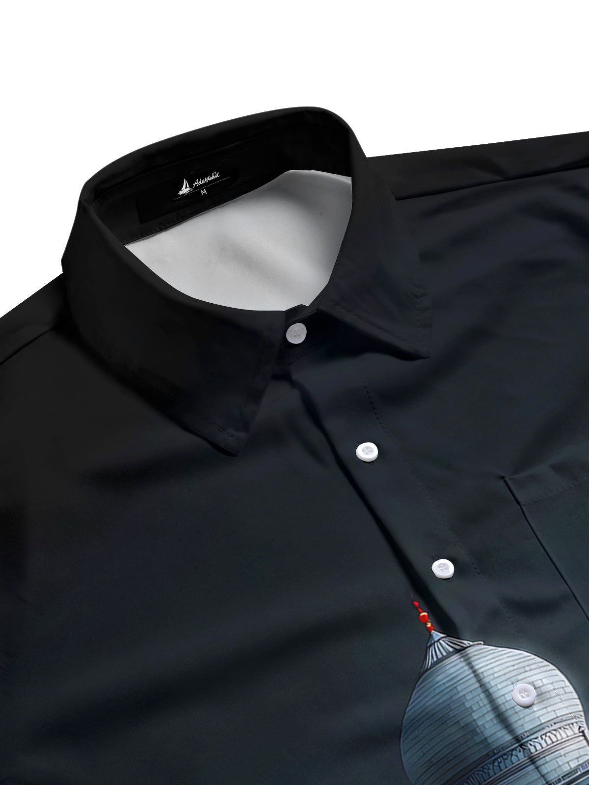 Castle Print Men's Pocket Short Sleeve Shirts