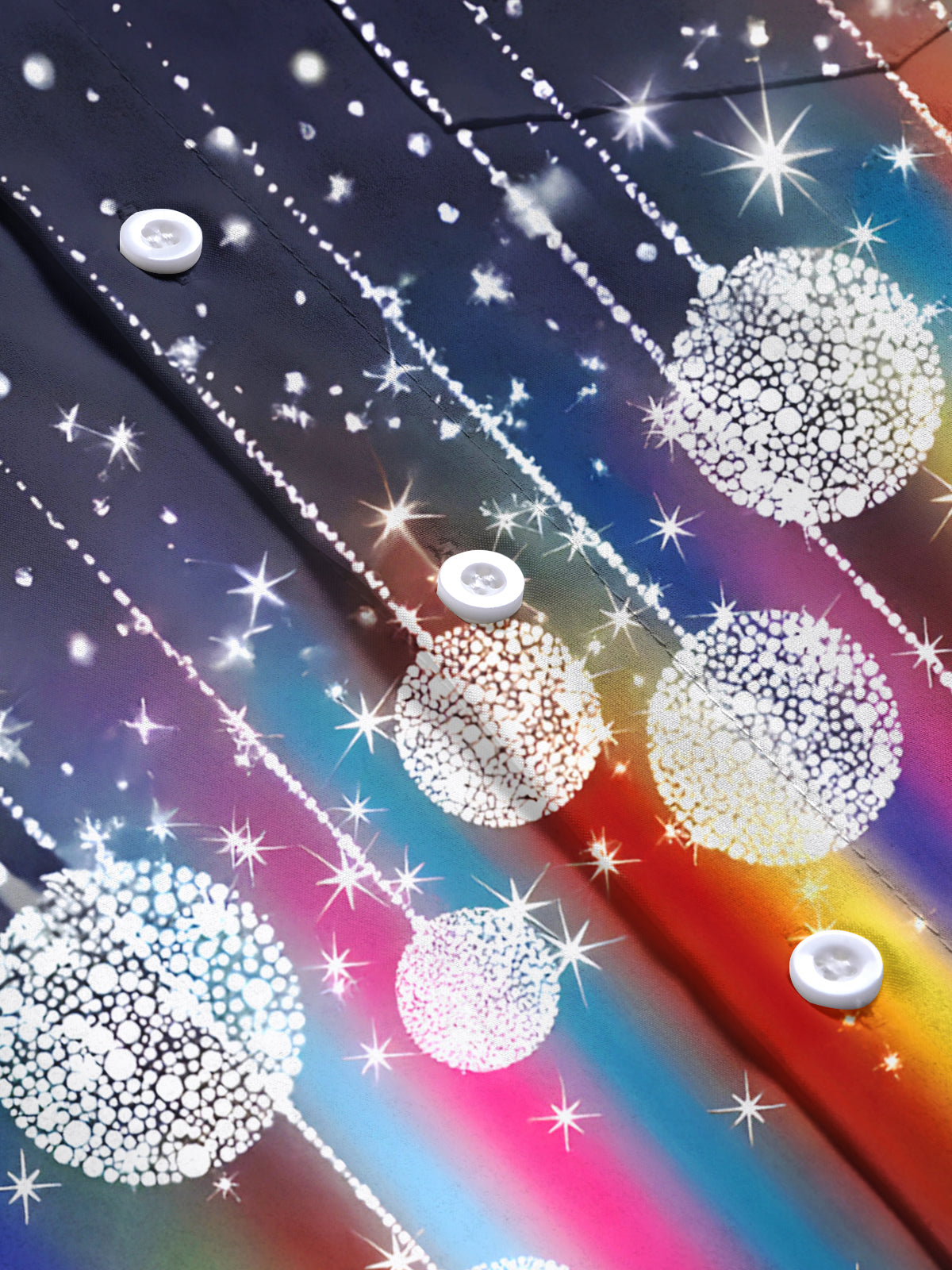 Christmas Ball Men's Pocket Long Sleeve Shirts