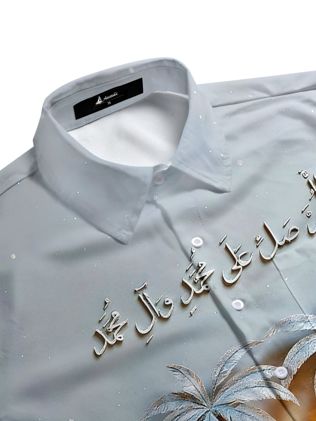 Coconut Tree Men's Pocket Long Sleeve Shirts