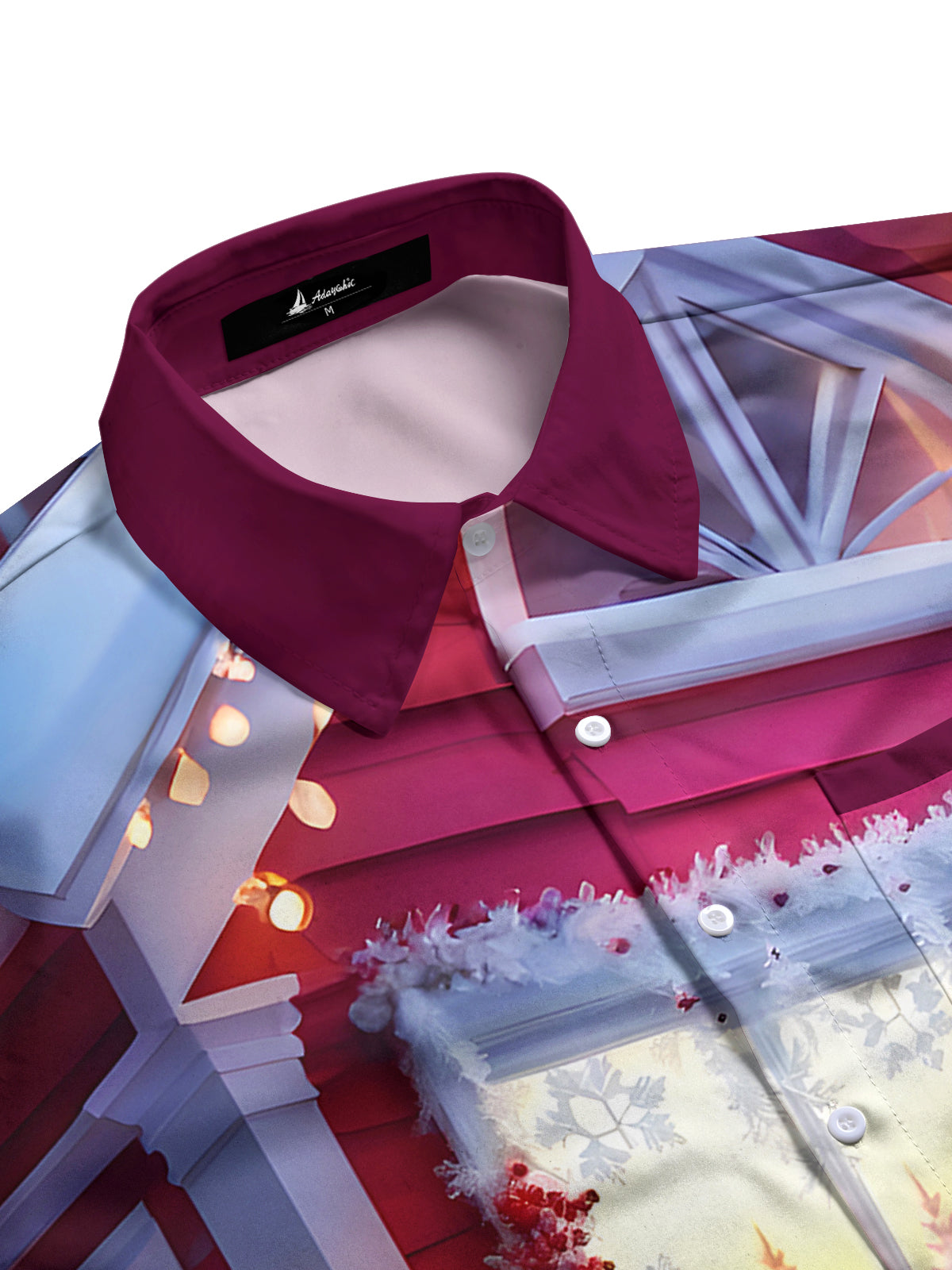 Christmas Window Men's Pocket Short Sleeve Shirts