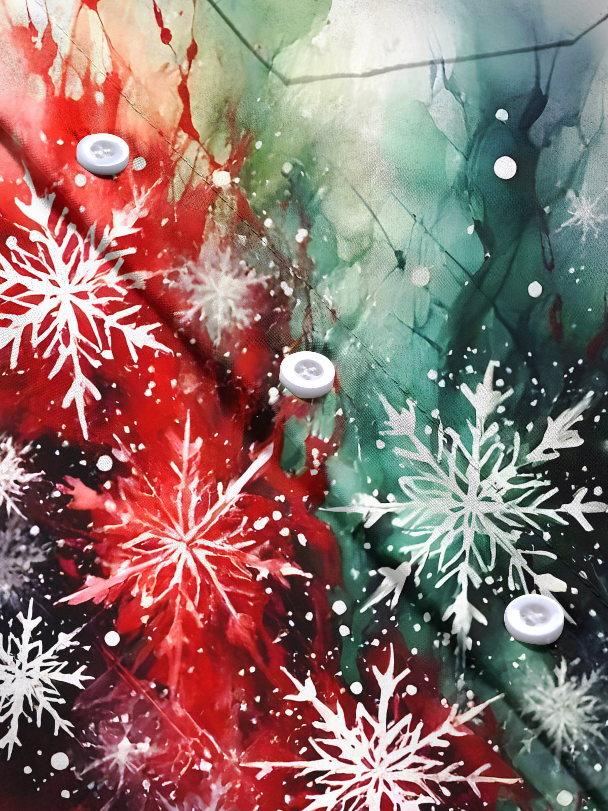 Snowflake Men's Pocket Short Sleeve Shirts