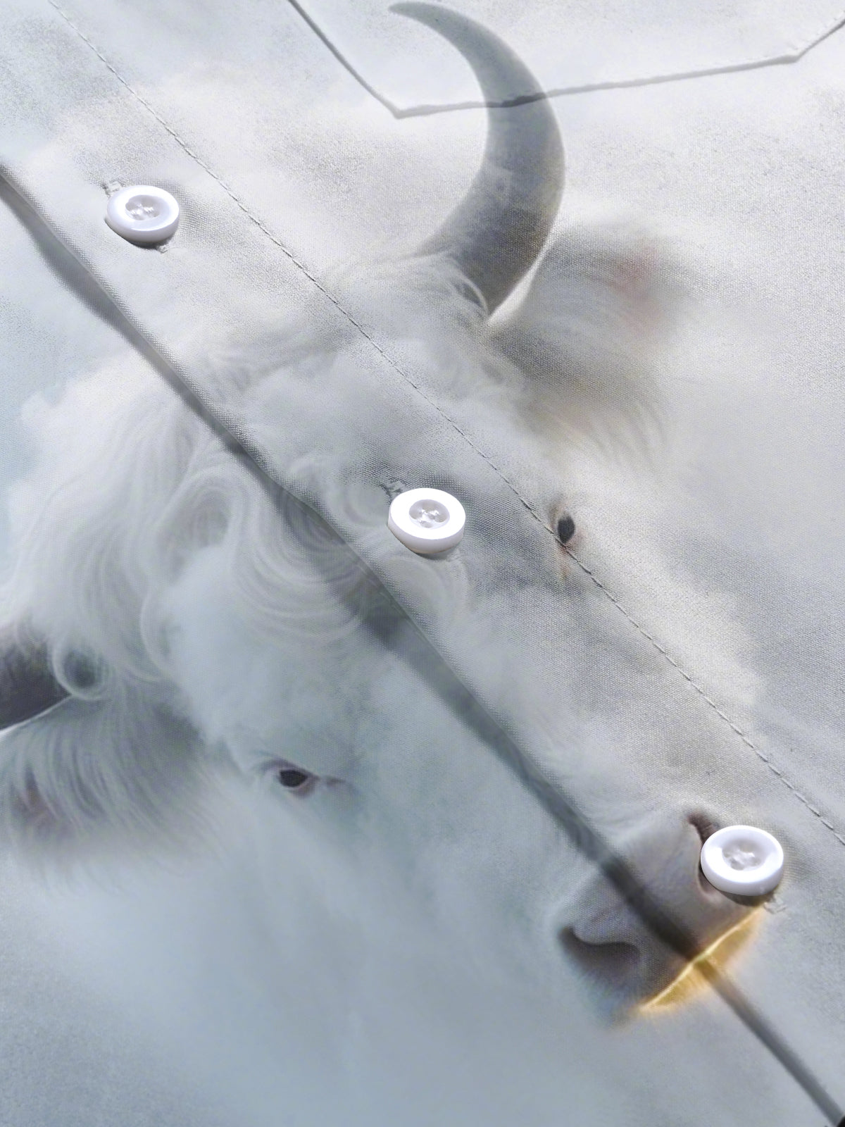 Cow Print Men's Pocket Short Sleeve Shirts