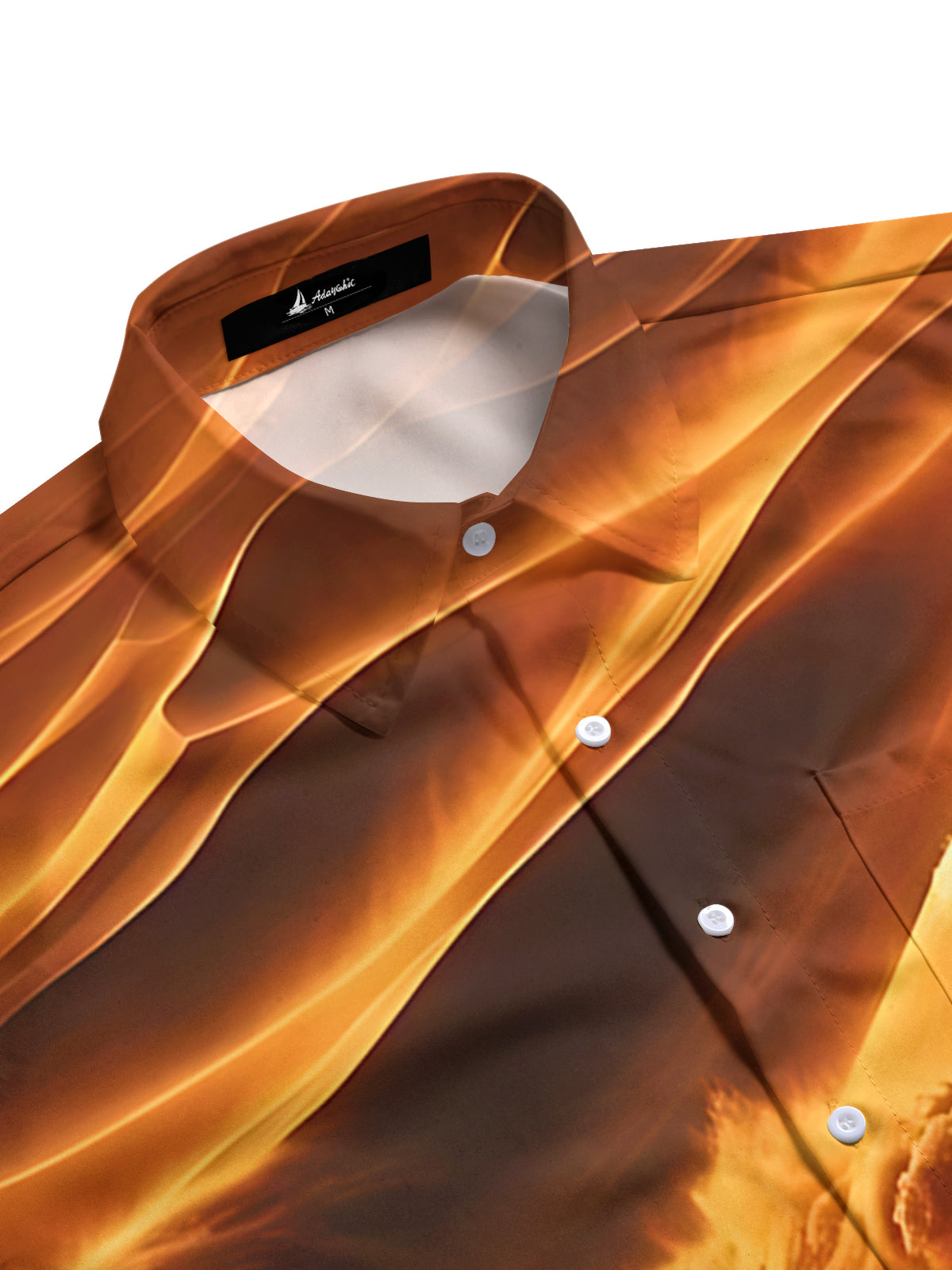 Desert Train Print Men's Pocket Long Sleeve Shirts