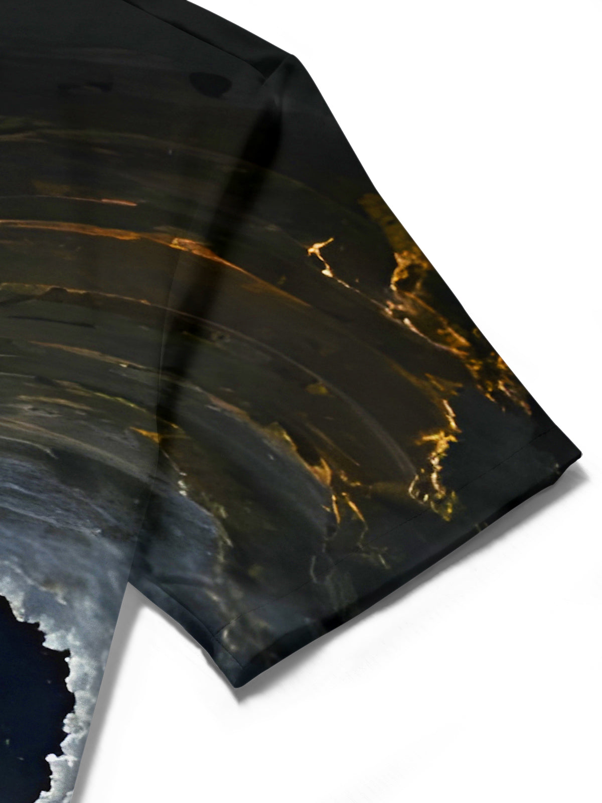 Winter Snow Scene Black Hole Men's Pocket Short Sleeve Shirts