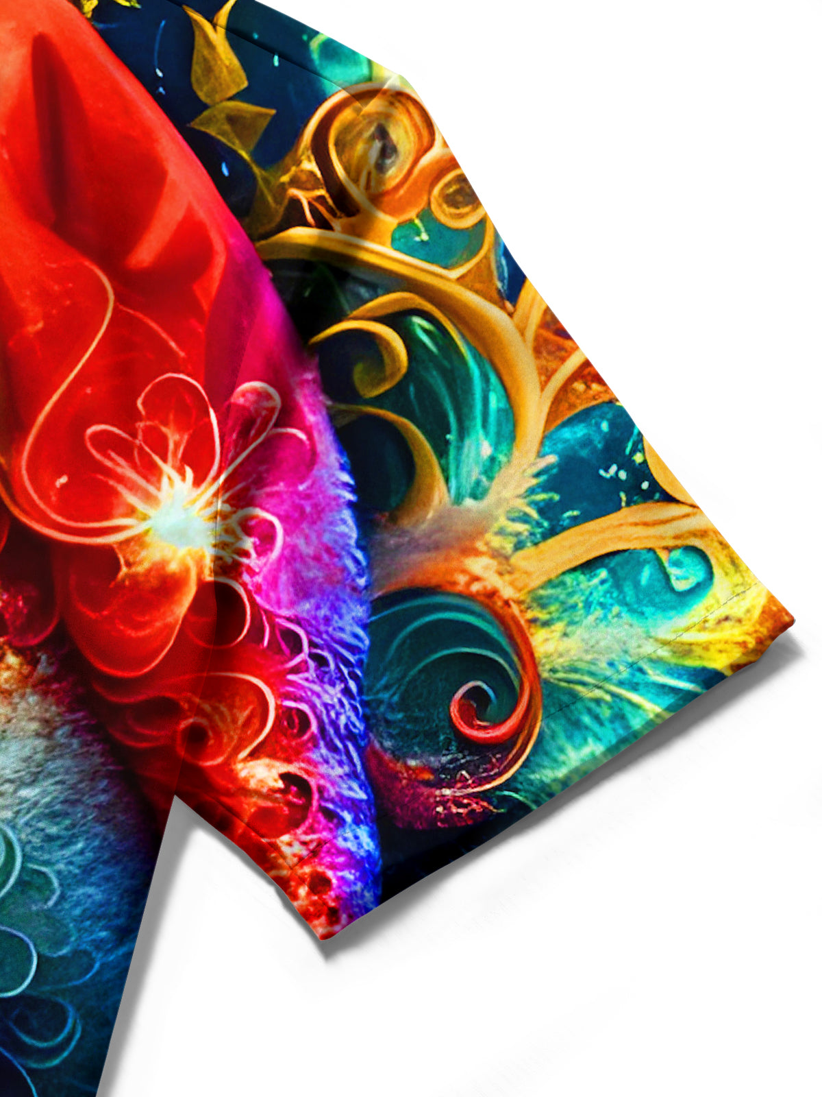 Funny Santa Claus Swirl Xmas Men's Pocket Short Sleeve Shirts