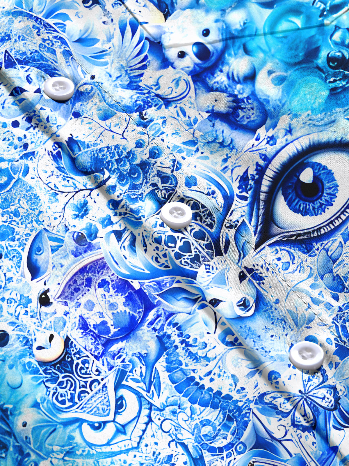 Animal Eye Men's Pocket Short Sleeve Shirts