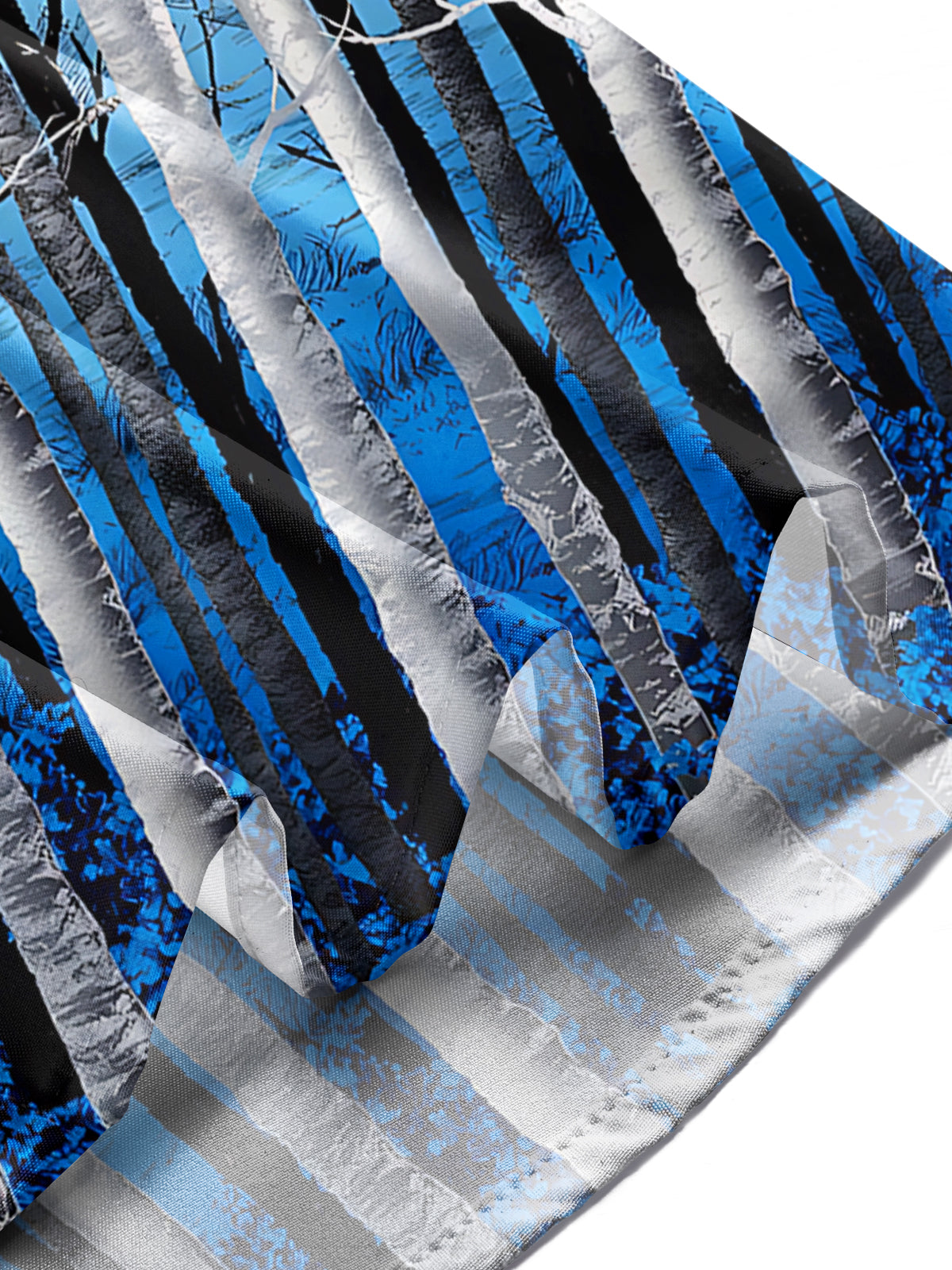 Birch Tree Print Men's Pocket Short Sleeve Shirts