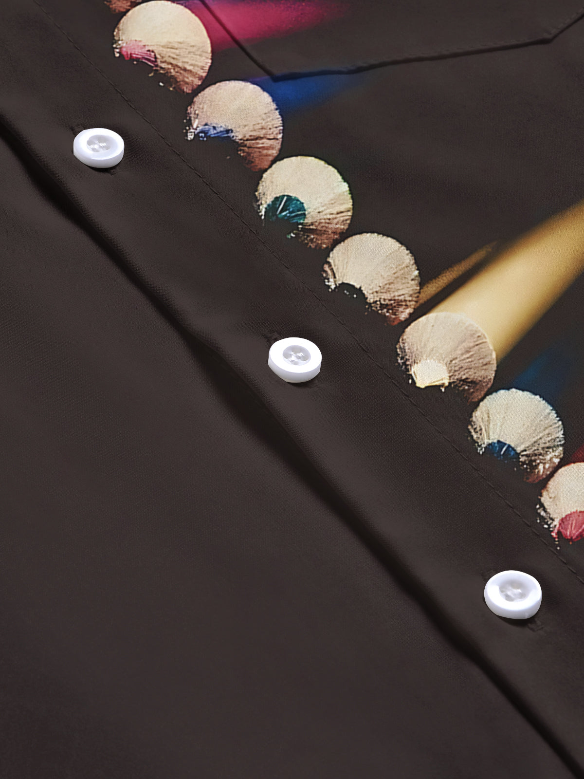 Paintbrush Print Men's Pocket Short Sleeve Shirts