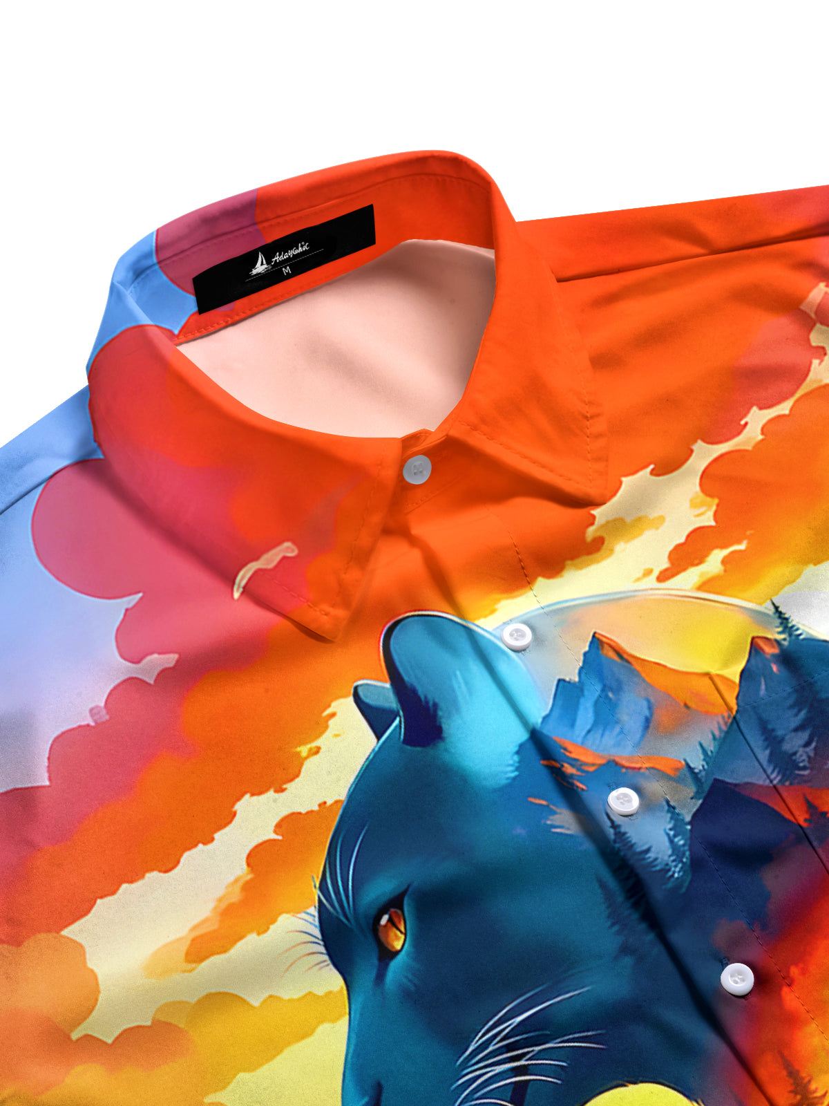 Cheetah Forest Men's Pocket Long Sleeve Shirts