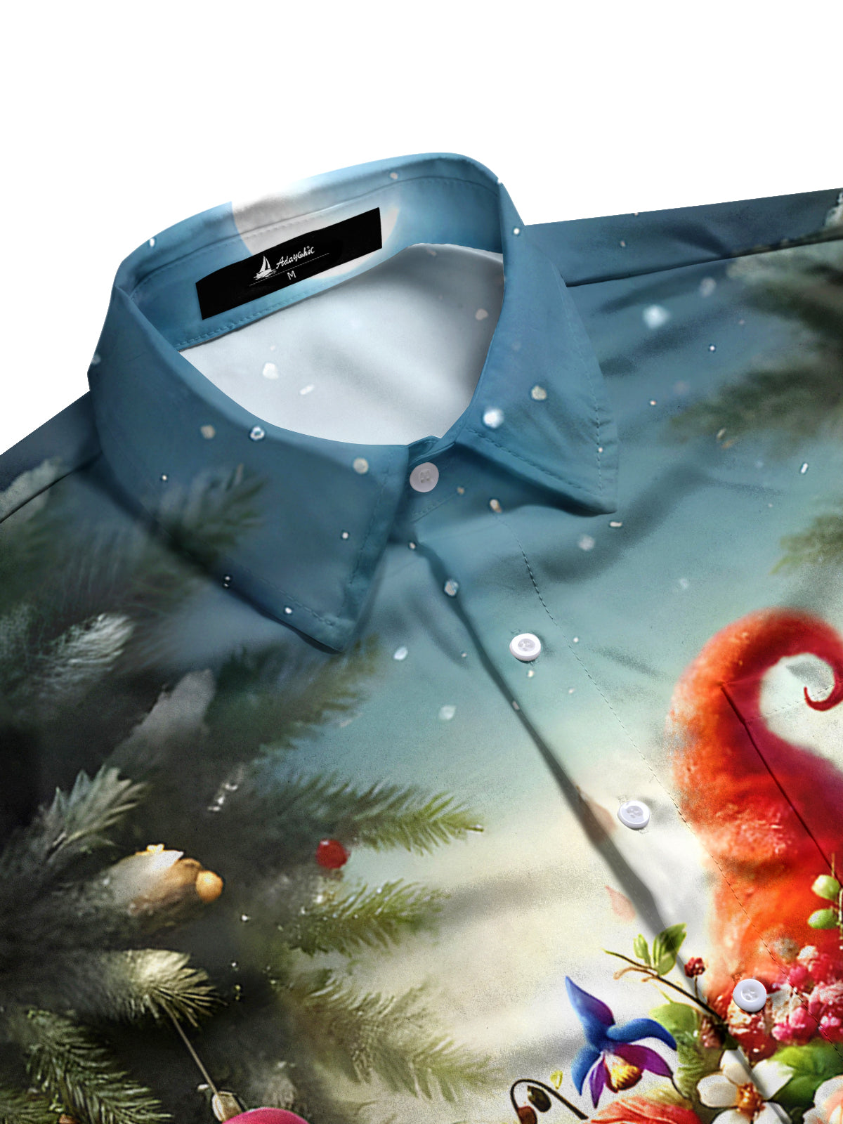 Christmas Gnomes Coconut Tree Men's Pocket Short Sleeve Shirts