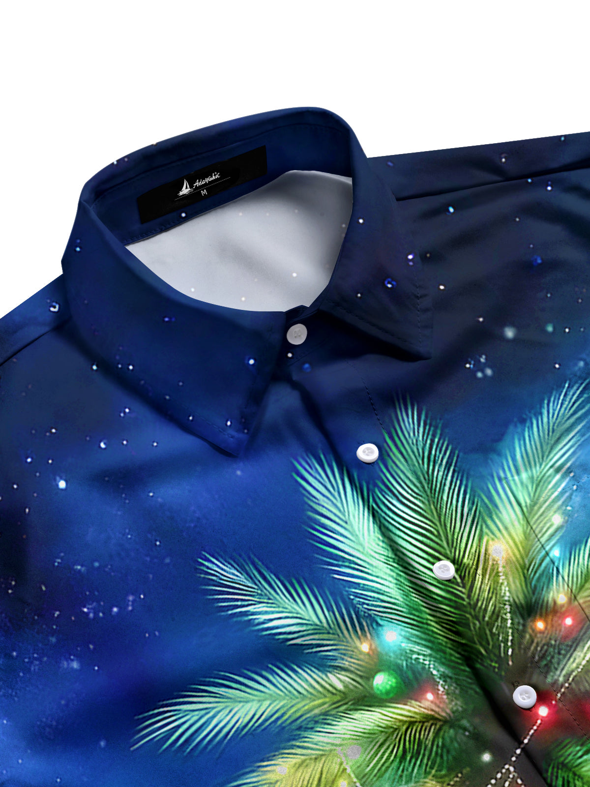 Christmas Coconut Tree Men's Pocket Short Sleeve Shirts