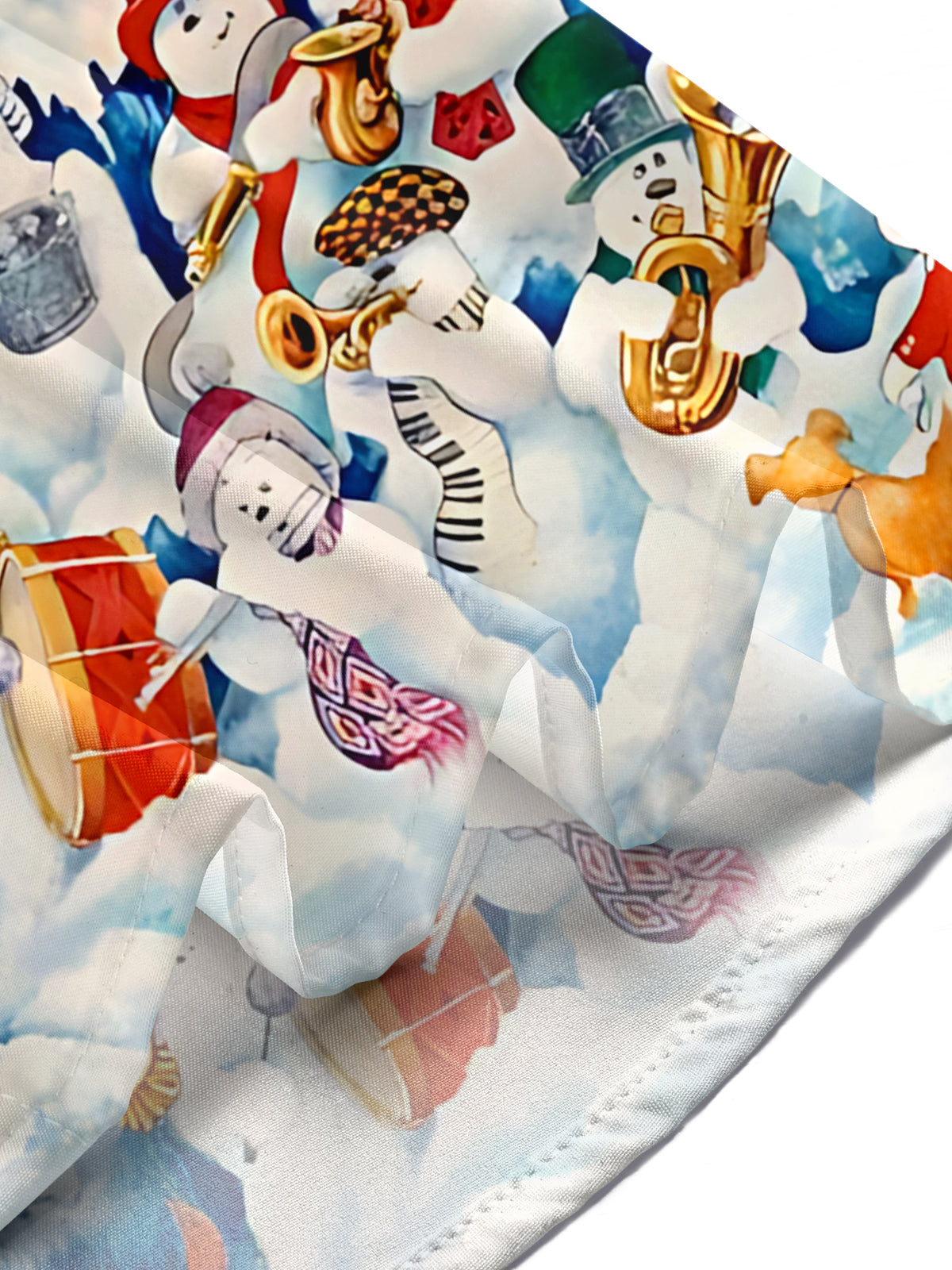 Merry Christmas Snowman Men's Pocket Short Sleeve Shirts