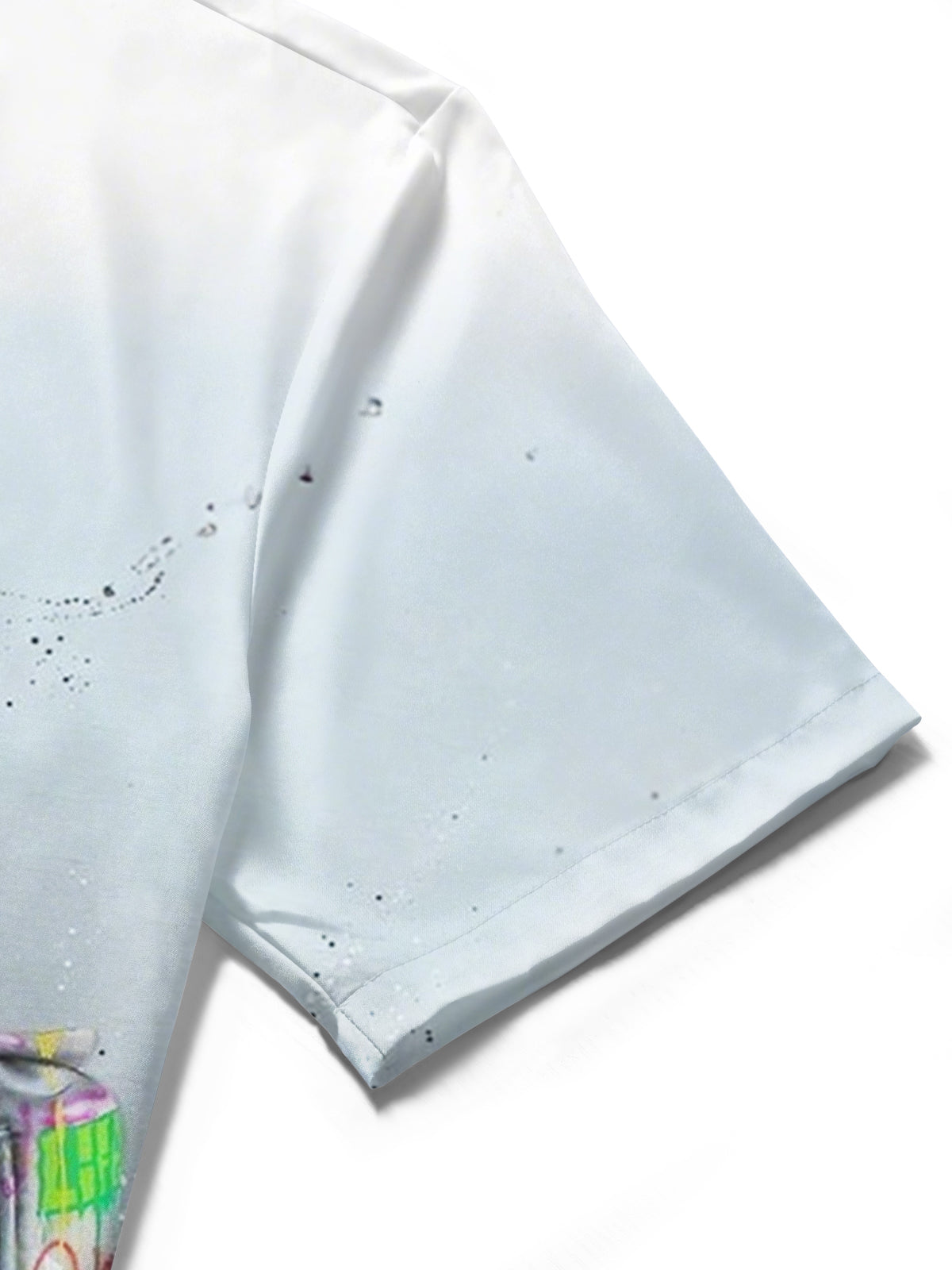 Graffiti Boxing Gloves Print Men's Pocket Short Sleeve Shirts