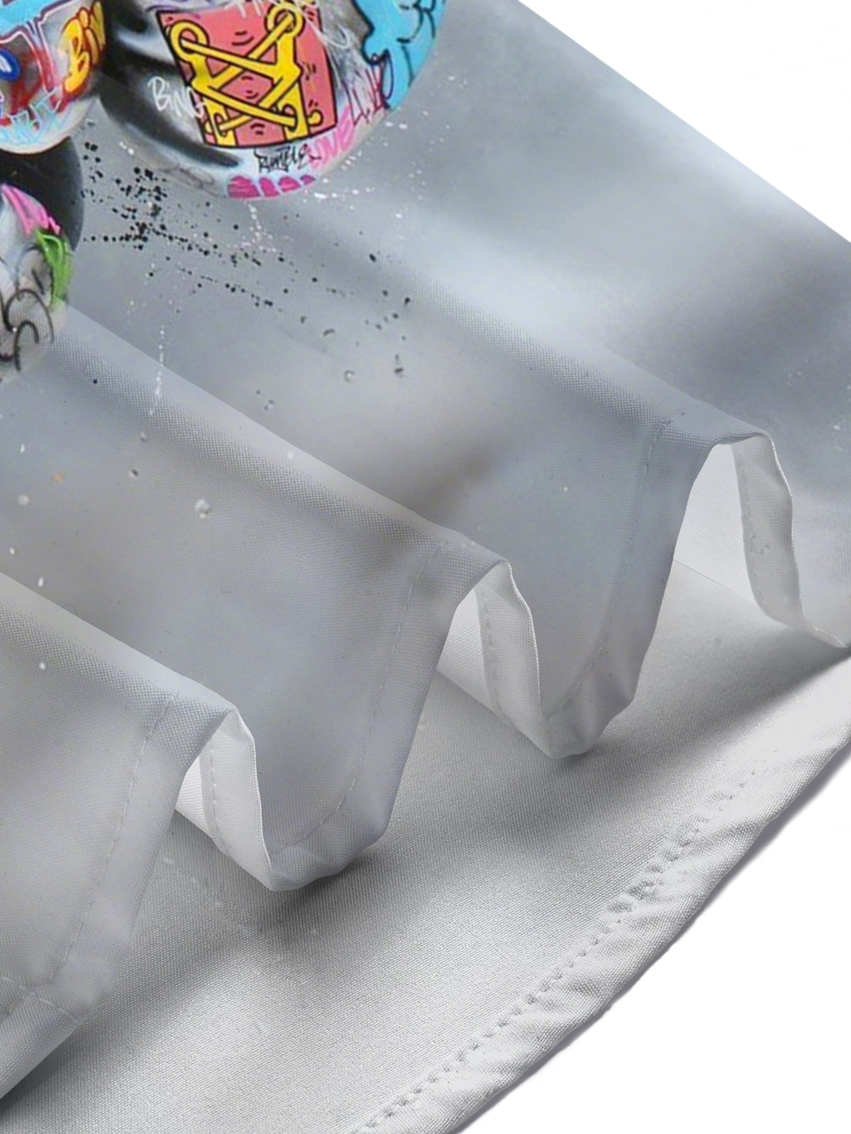 Graffiti Boxing Gloves Print Men's Pocket Short Sleeve Shirts