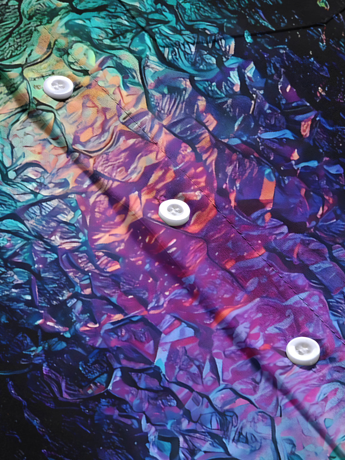 Gradient Print Men's Pocket Long Sleeve Shirts