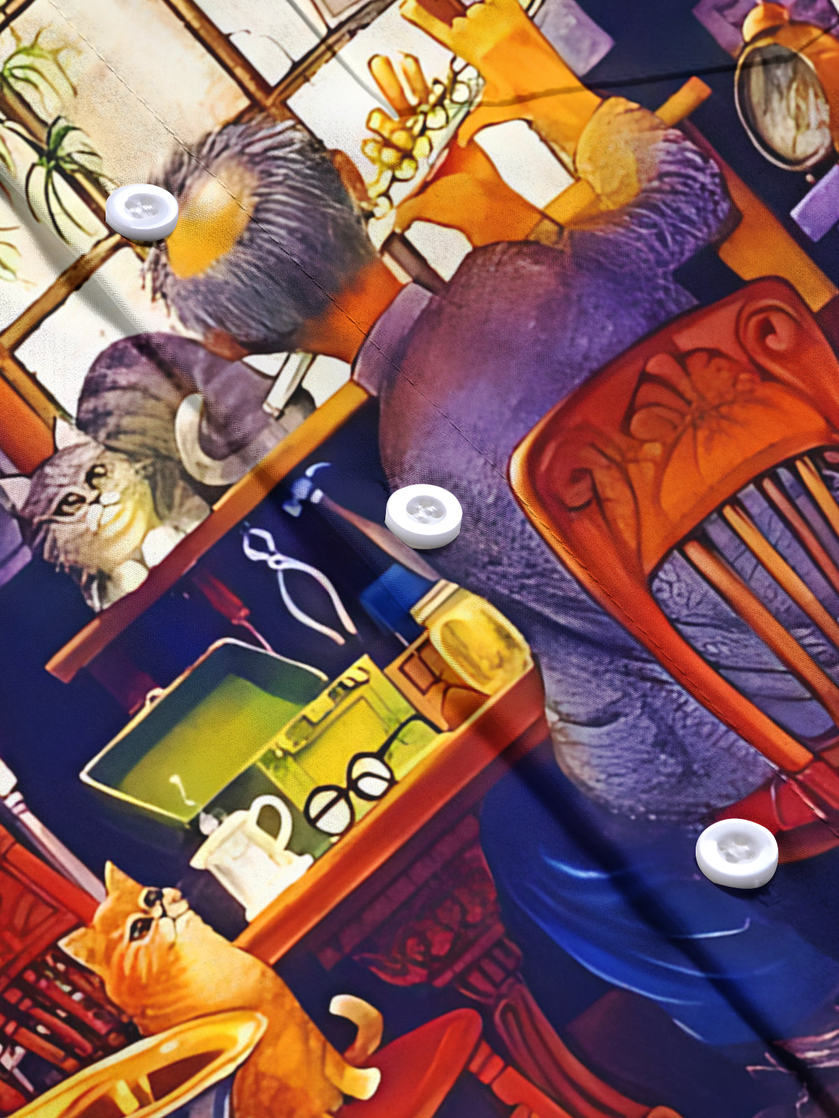 Music Art Print Men's Pocket Long Sleeve Shirts