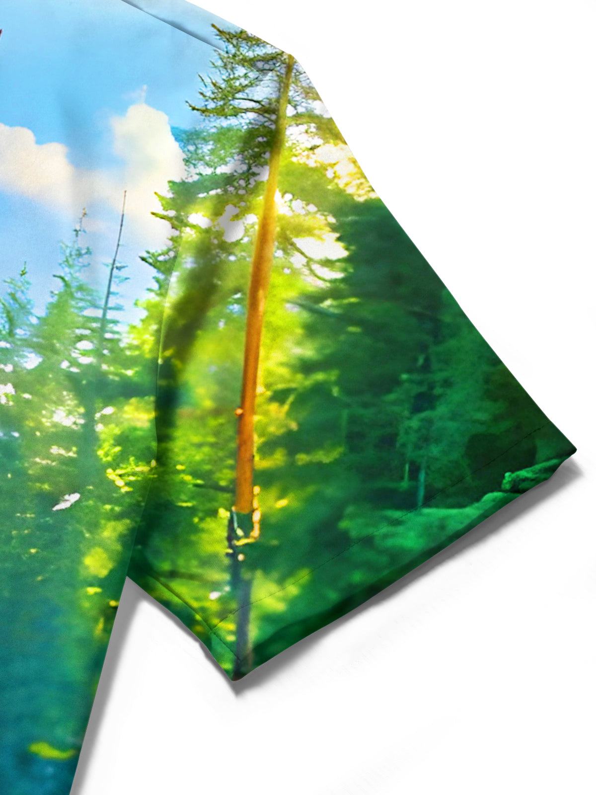 Funny Polar Bear Catching Fish Men's Pocket Short Sleeve Shirts