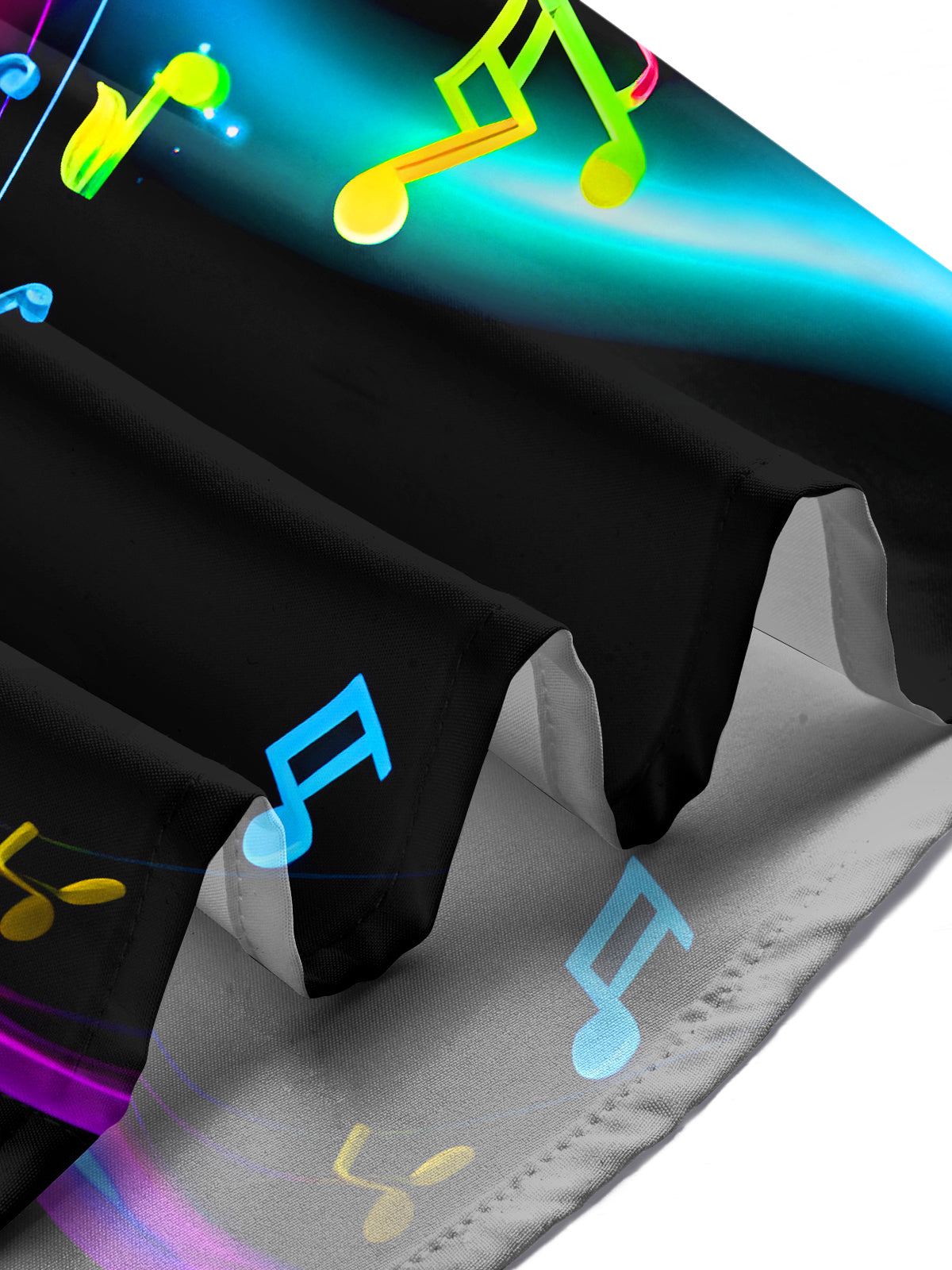 Psychedelic Music Notes Men's Pocket Short Sleeve Shirts