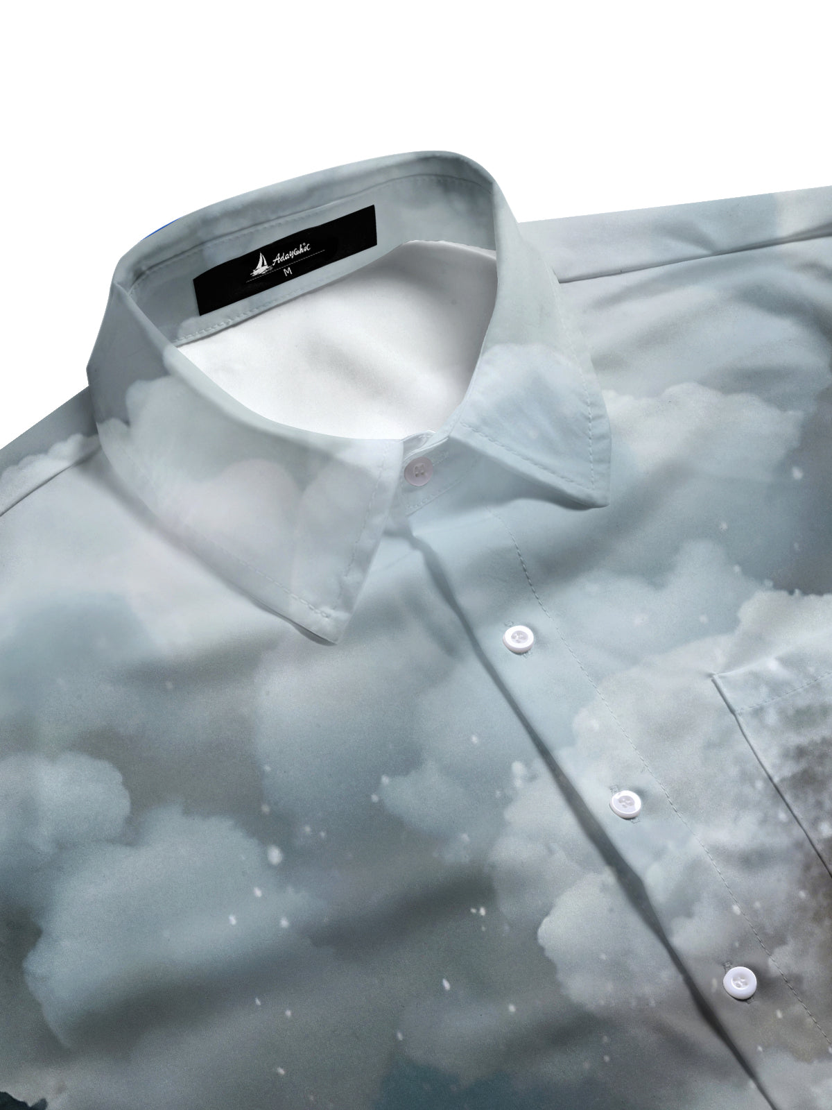 Dark Santa Claus Train Christmas Xmas Men's Pocket Long Sleeve Shirts