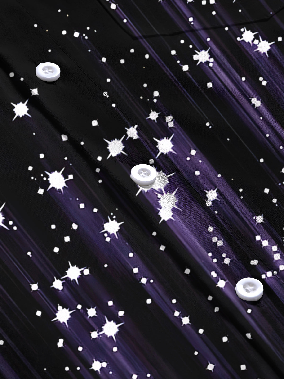 Christmas Shiny Print Men's Pocket Long Sleeve Shirts