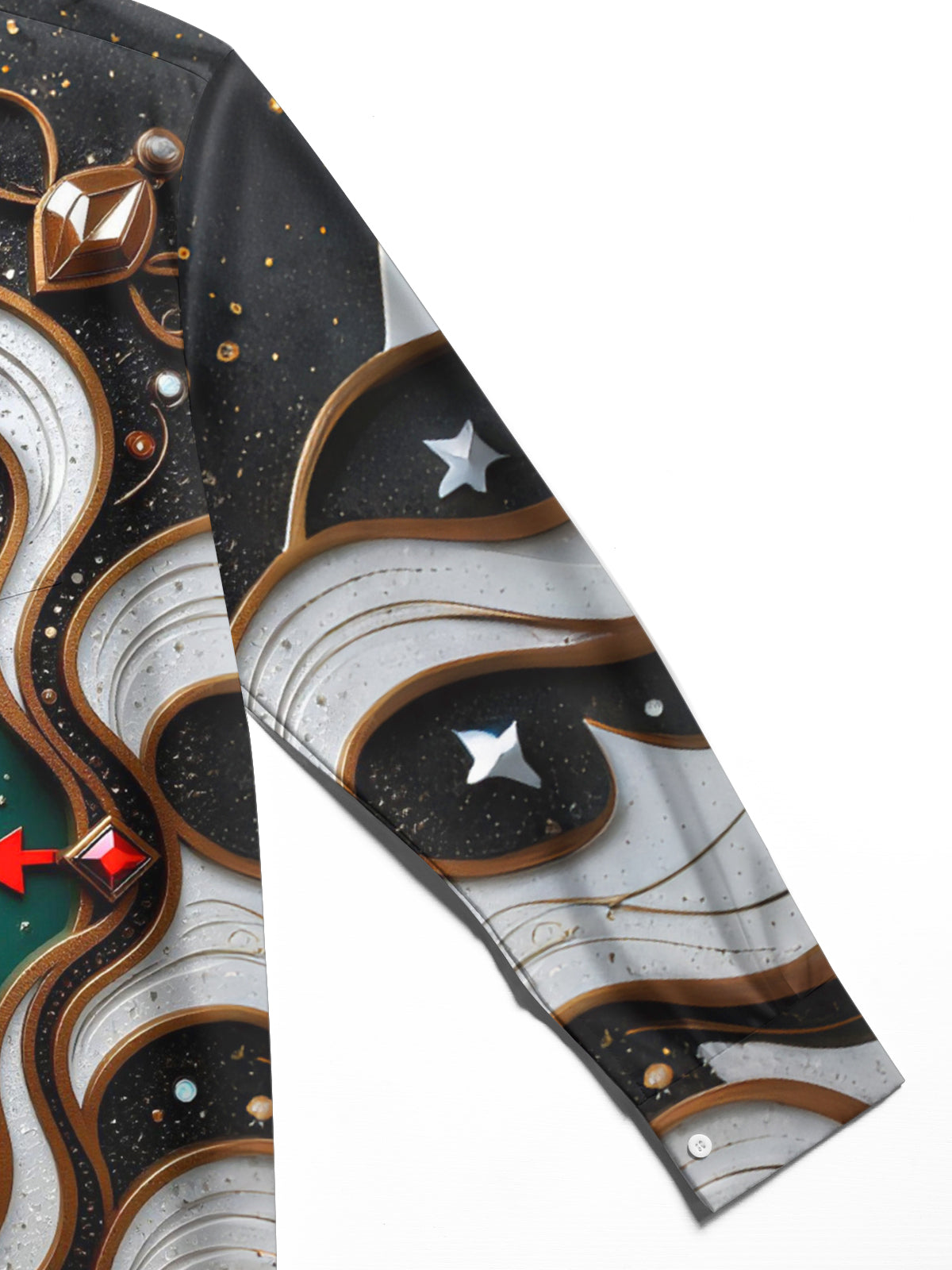 Cactus Print Men's Pocket Long Sleeve Shirts