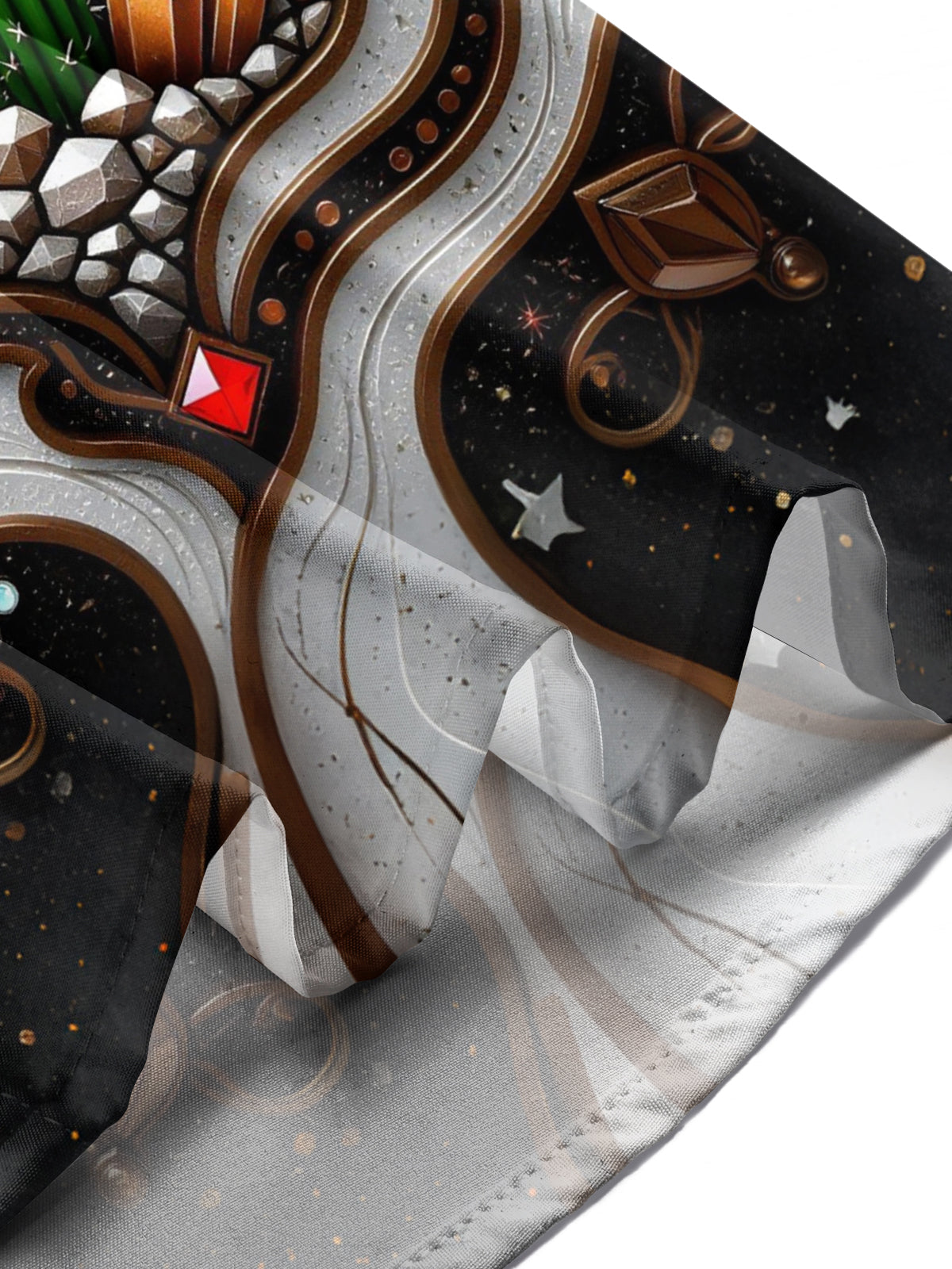 Cactus Print Men's Pocket Long Sleeve Shirts