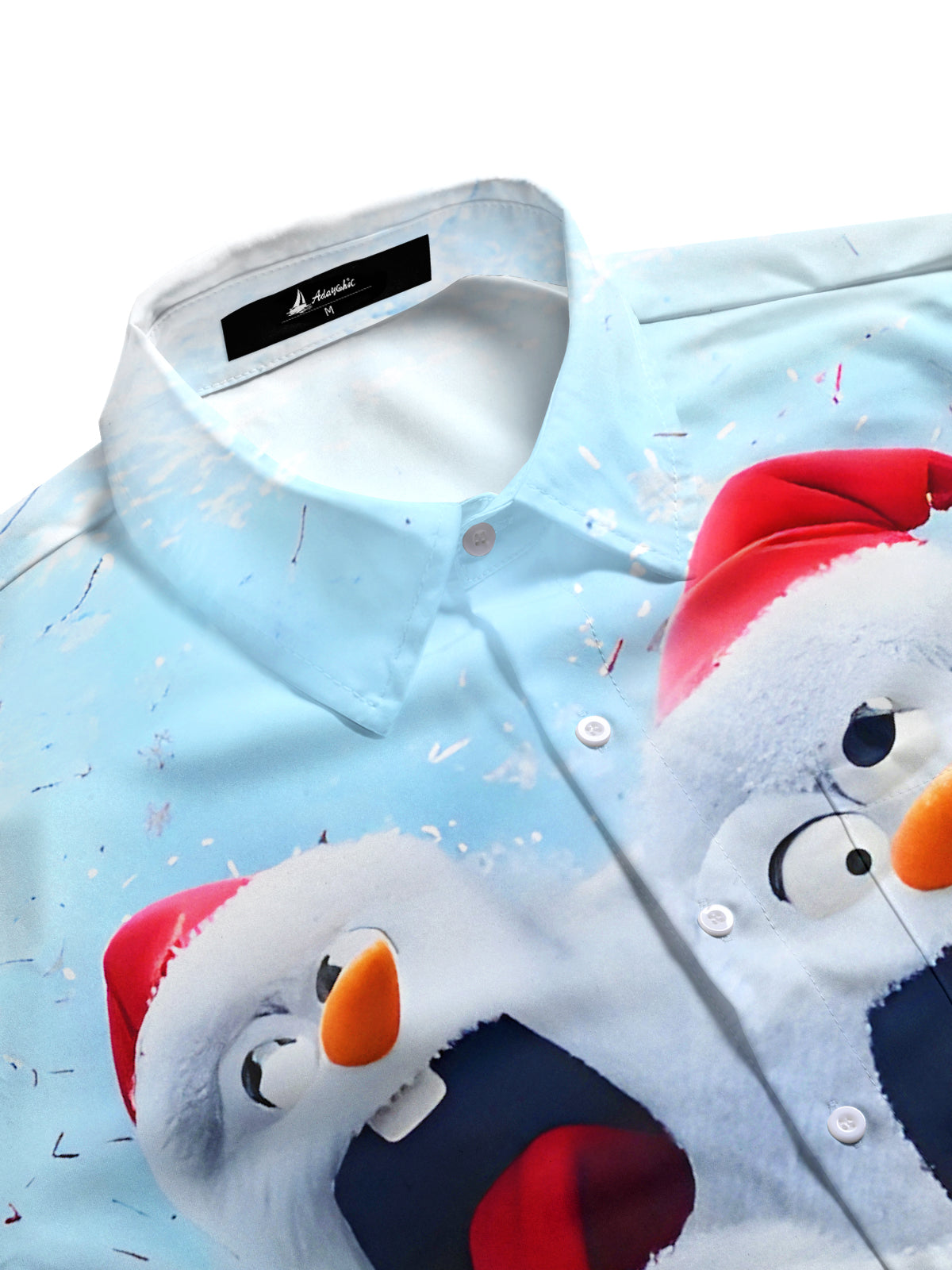 Funny Christmas Snowman Xmas Men's Pocket Short Sleeve Shirts