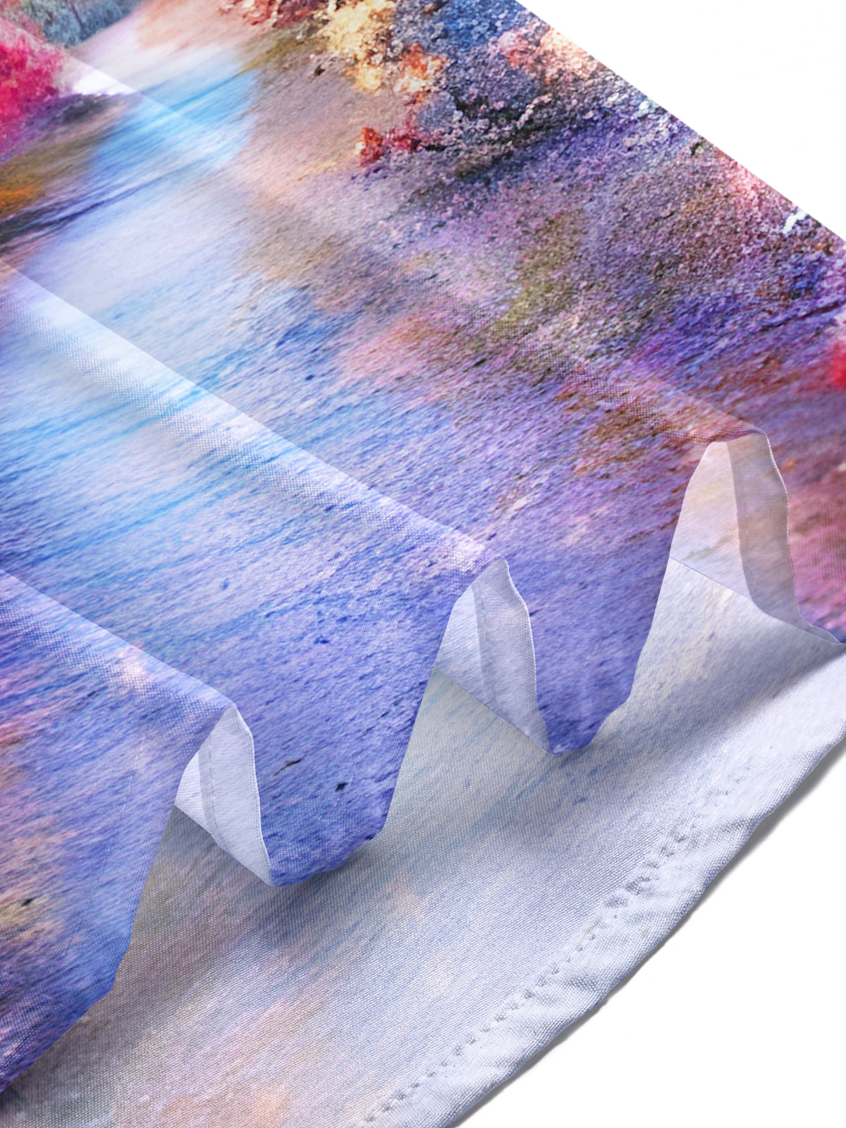 Art Gradient Forest Path Men's Pocket Long Sleeve Shirts