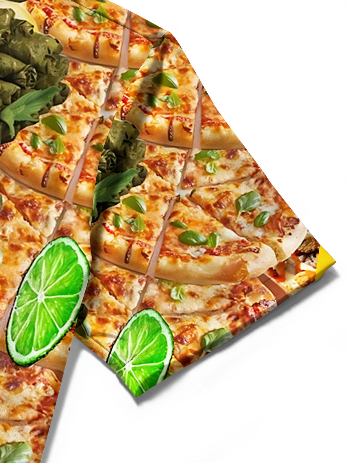 Food Print Men's Pocket Short Sleeve Shirts